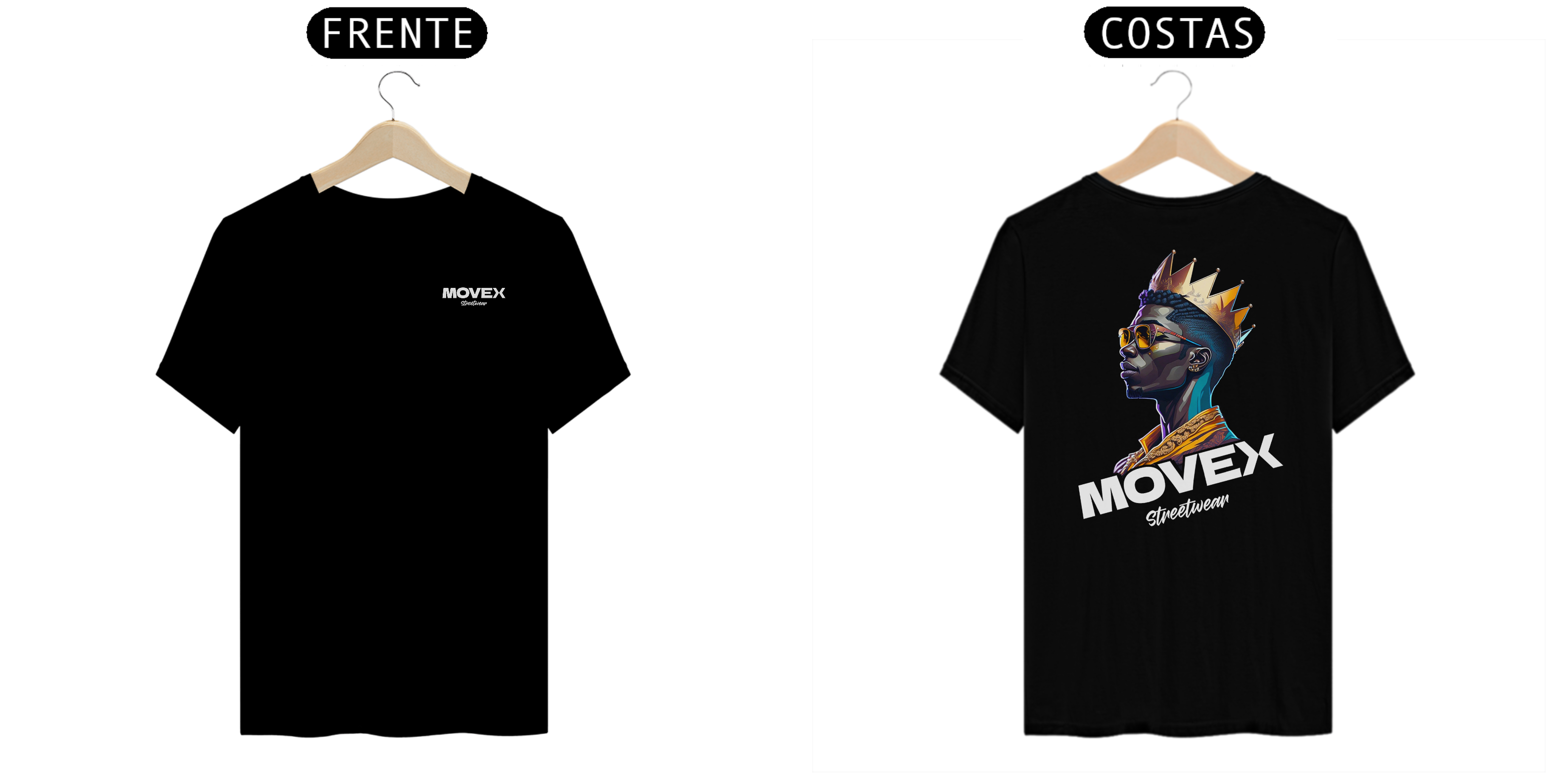 Nome do produto: Camiseta The King Frente e Costas - Logo Branco