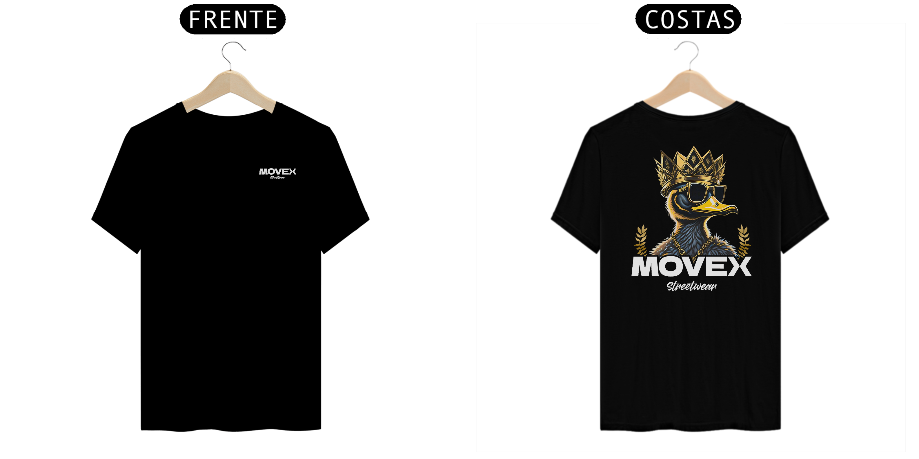 Nome do produto: Camiseta Golduck Frente e Costas - Logo Branco