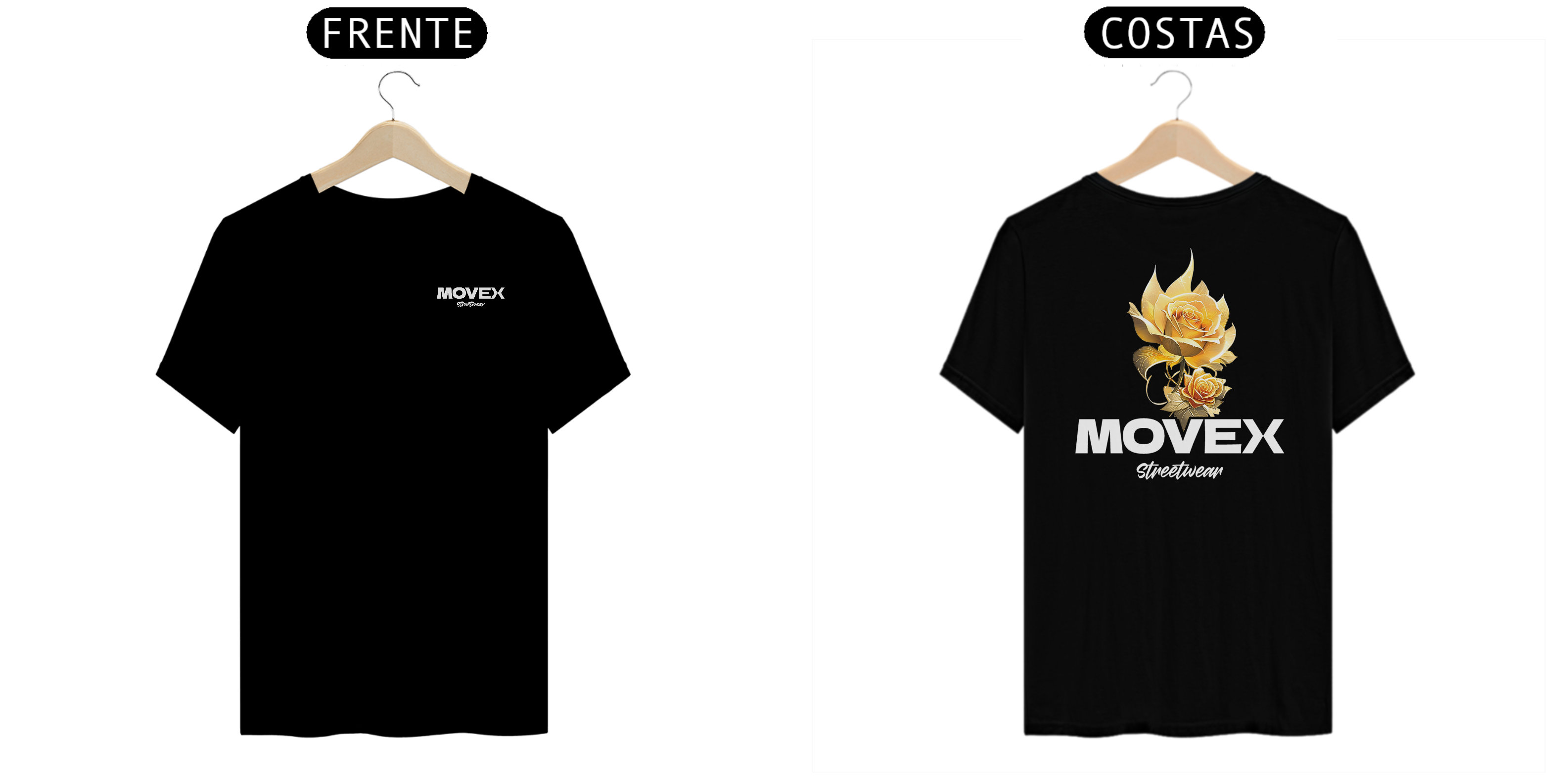 Nome do produto: Camiseta Gold´n Roses Frente e Costas - Logo Branco