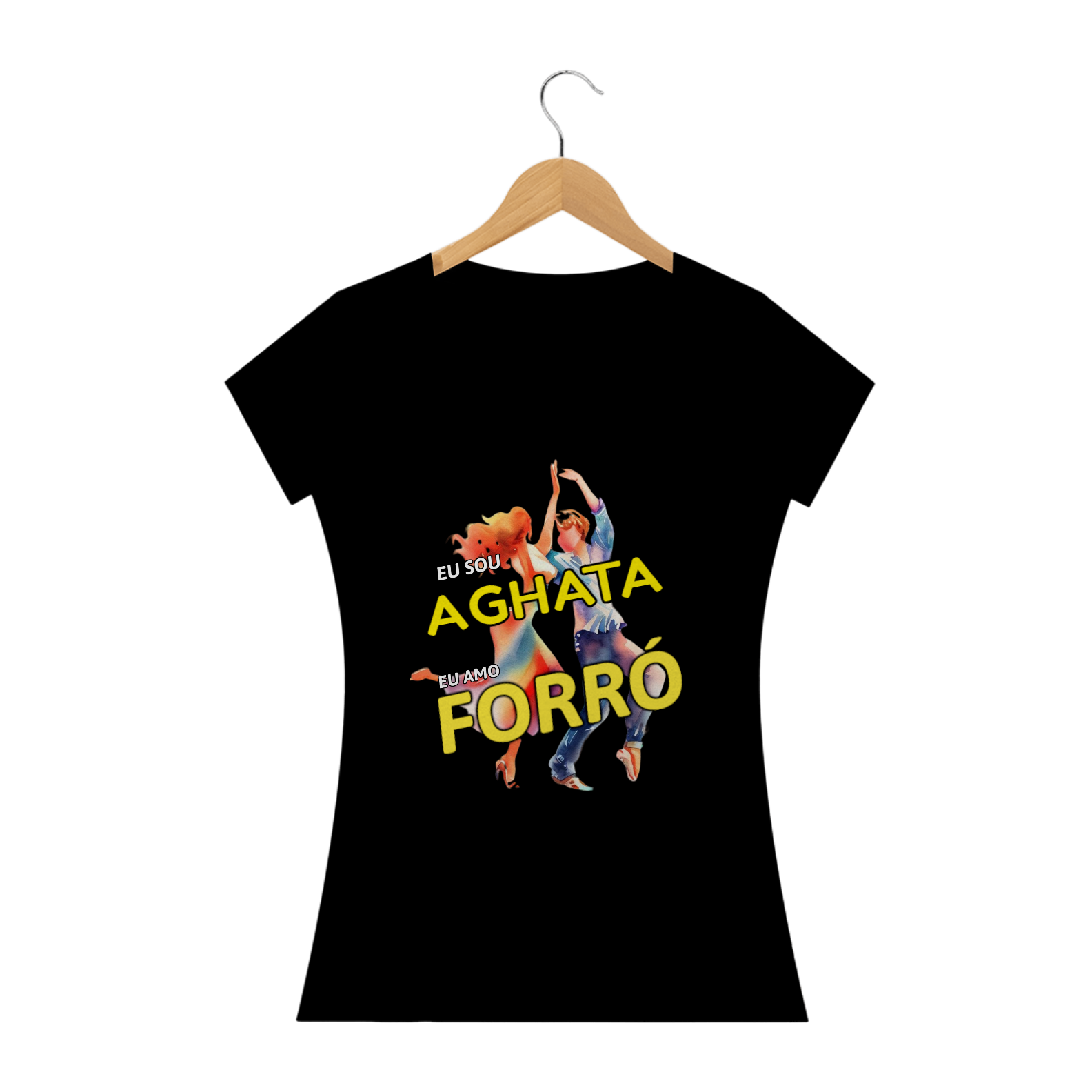 Nome do produto: Camisa Baby Long \'\'Eu sou Agatha, eu amo FORRÓ\'\'