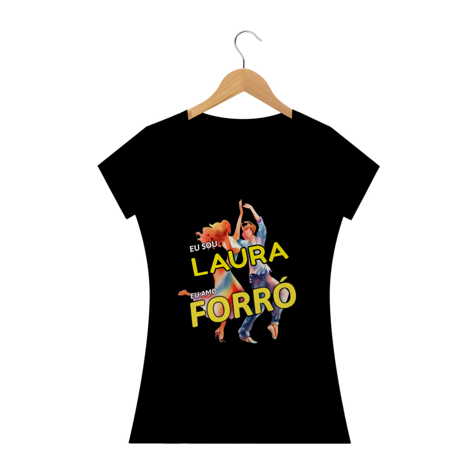 Nome do produto: Camisa Baby Long \'\'Eu sou Laura, eu amo FORRÓ\'\'