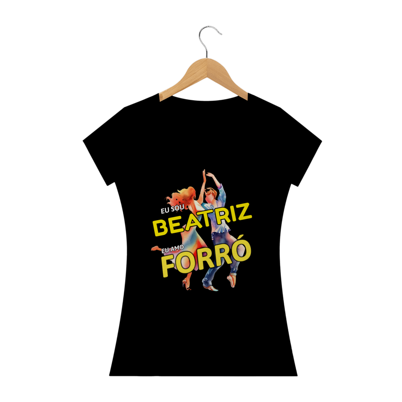 Nome do produto: Camisa Baby Long \'\'Eu sou Beatriz, eu amo FORRÓ\'\'