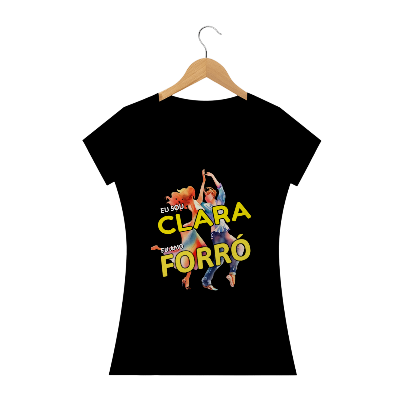 Nome do produto: Camisa Baby Long \'\'Eu sou Clara, eu amo FORRÓ\'\'