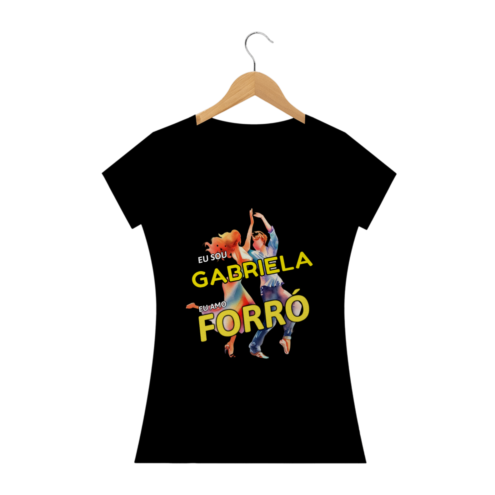 Nome do produto: Camisa Baby Long \'\'Eu sou Gabriela, eu amo FORRÓ\'\'