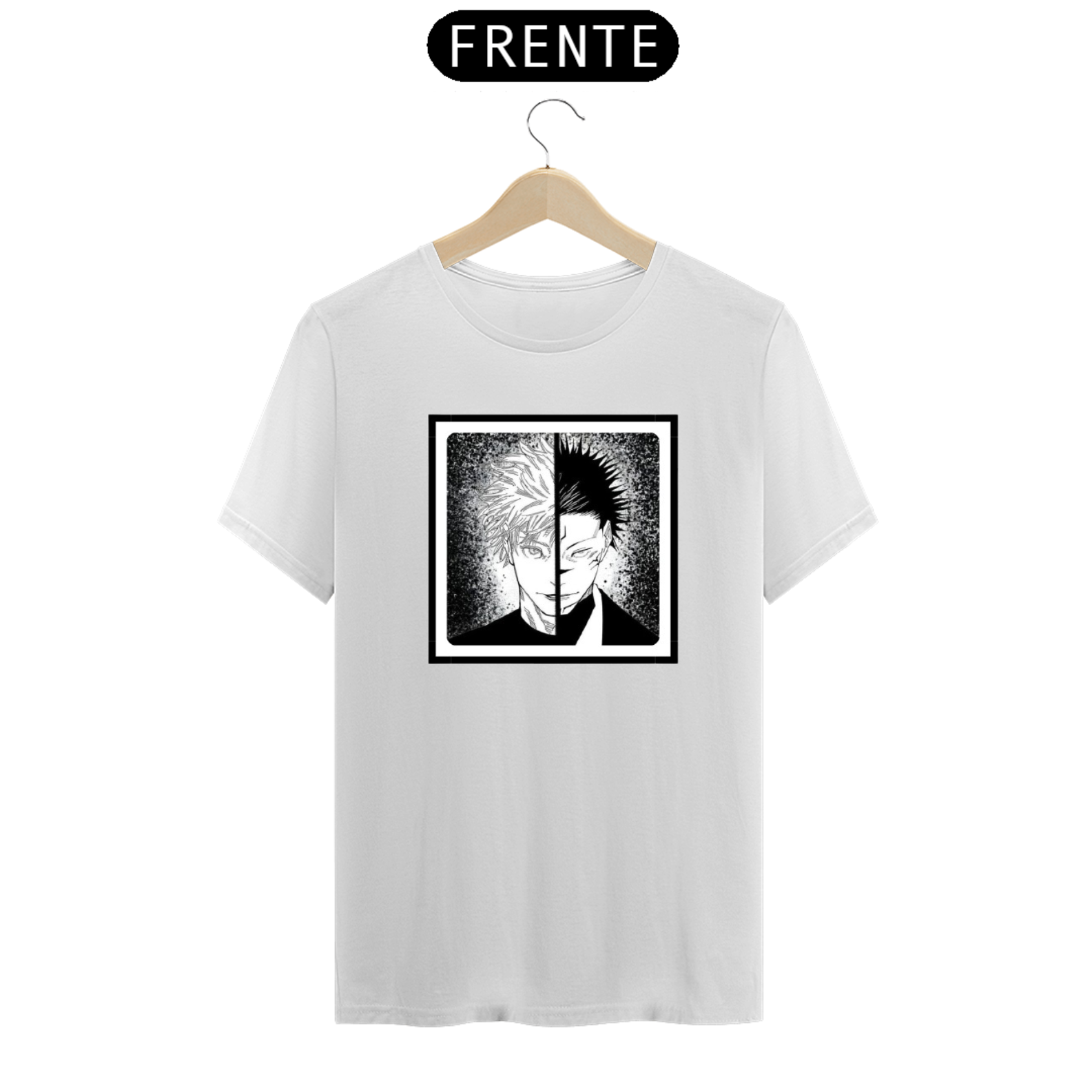 Nome do produto: Camiseta Branca Satoru Gojo e Sukuna | Jujutsu Kaisen