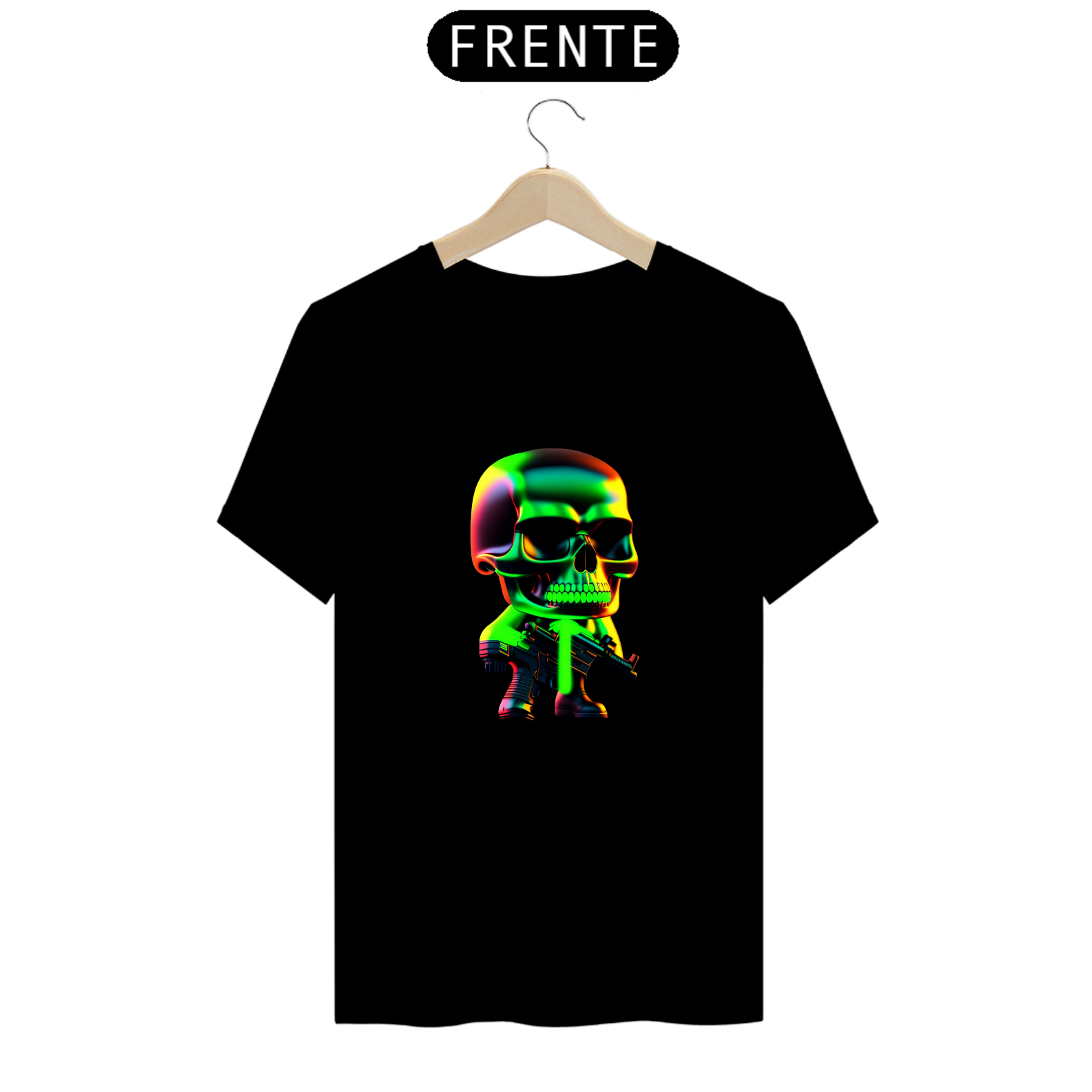 Nome do produto: CAMISETA BÁSICA - CAVEIRA  