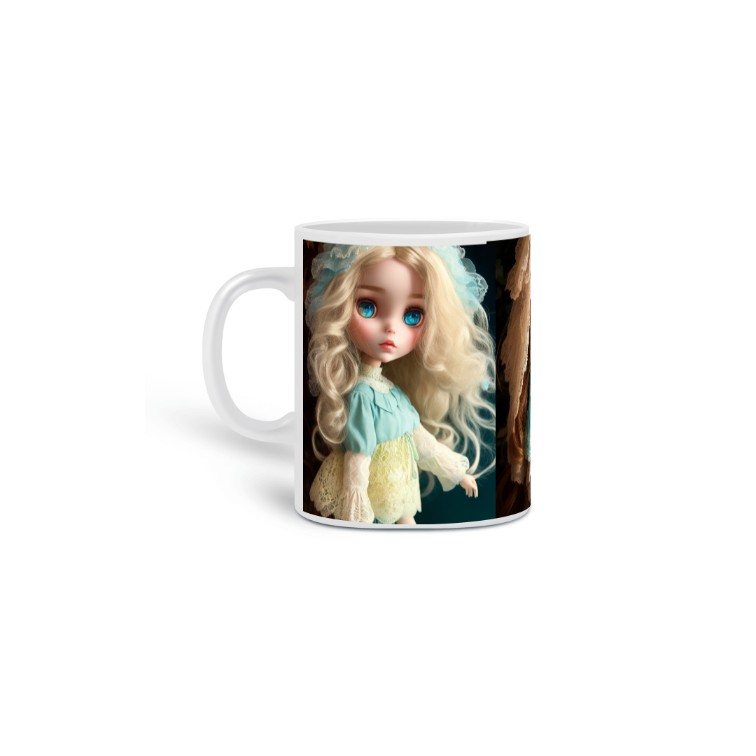 Nome do produto: caneca boneca porcelana 