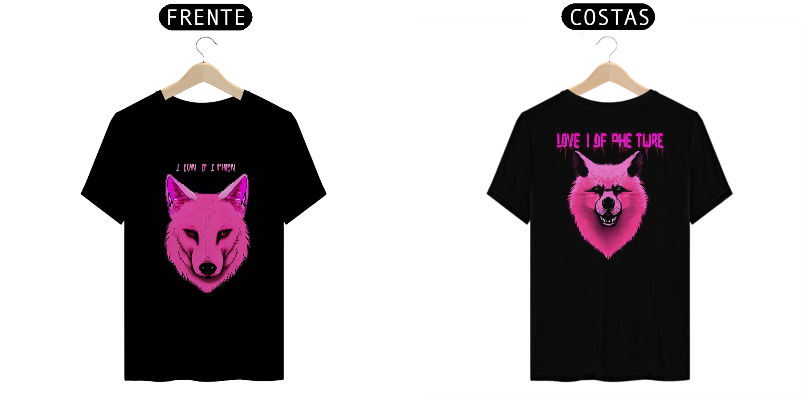 Nome do produto: lobo camisas rosa trap estilo moderno jovem 
