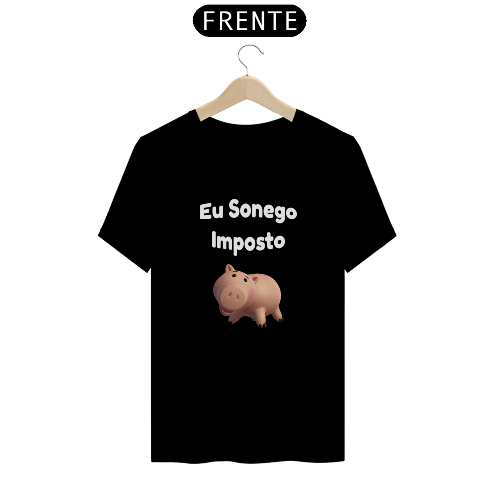 Nome do produto: Eu Sonego Imposto Camiseta Preta