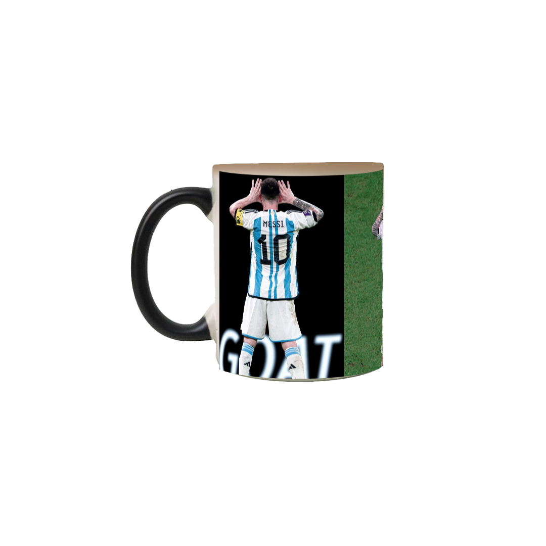 Nome do produto: Caneca Mágica Messi GOAT Argentino 