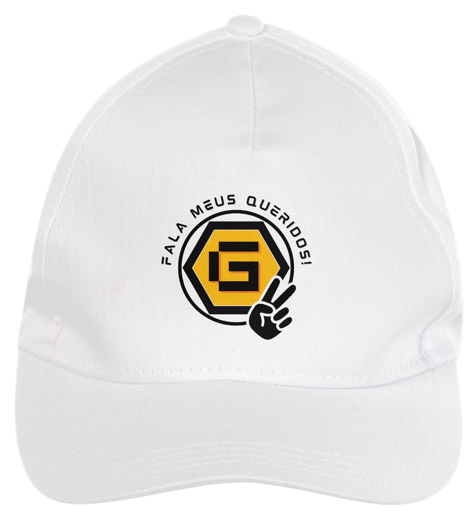 Nome do produto: Boné de Brim Fala Meus Queridos Branco
