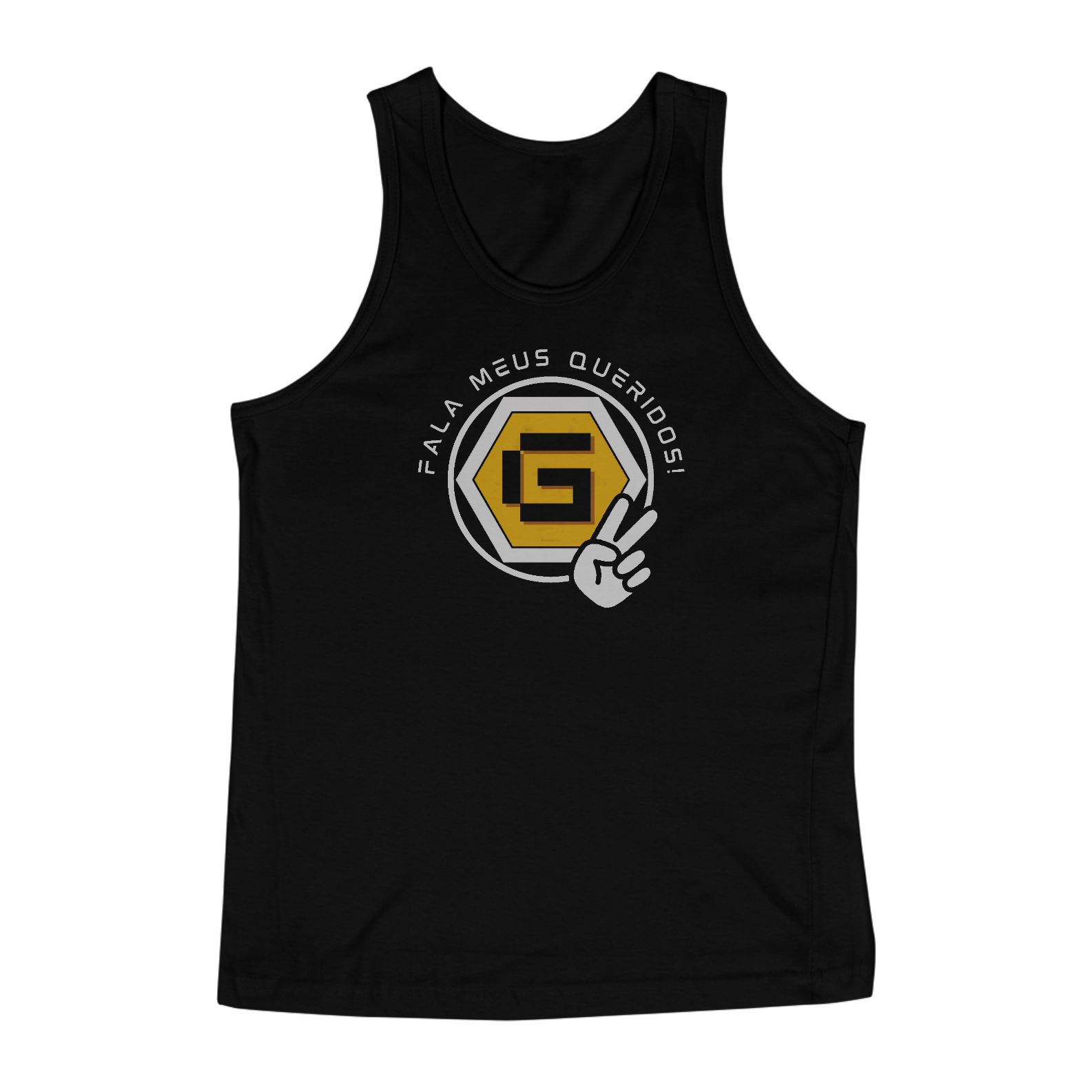 Nome do produto: Regata Fala Meus Queridos Preta