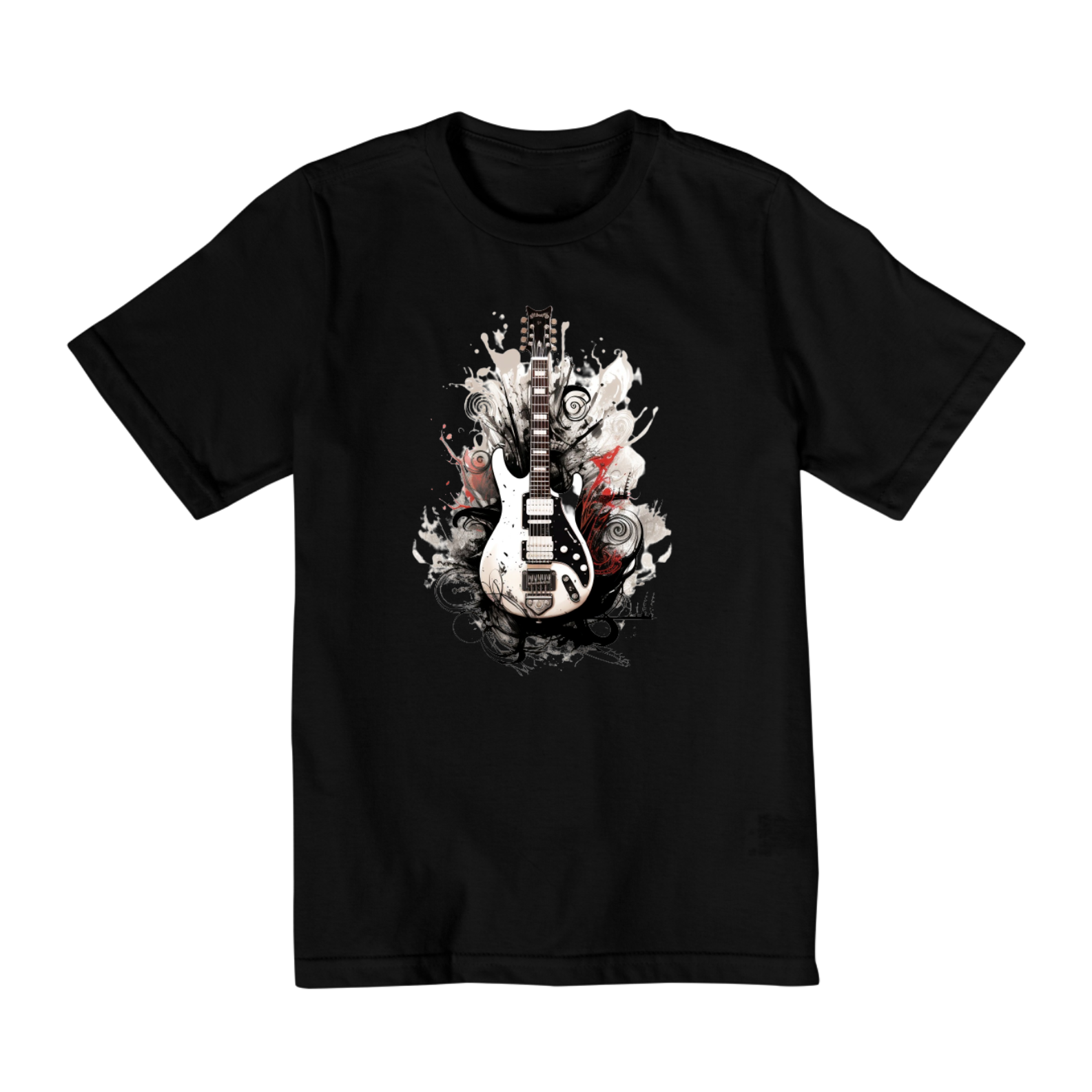 Nome do produto: CAMISETA GUITAR INFANTIL 10 A 14