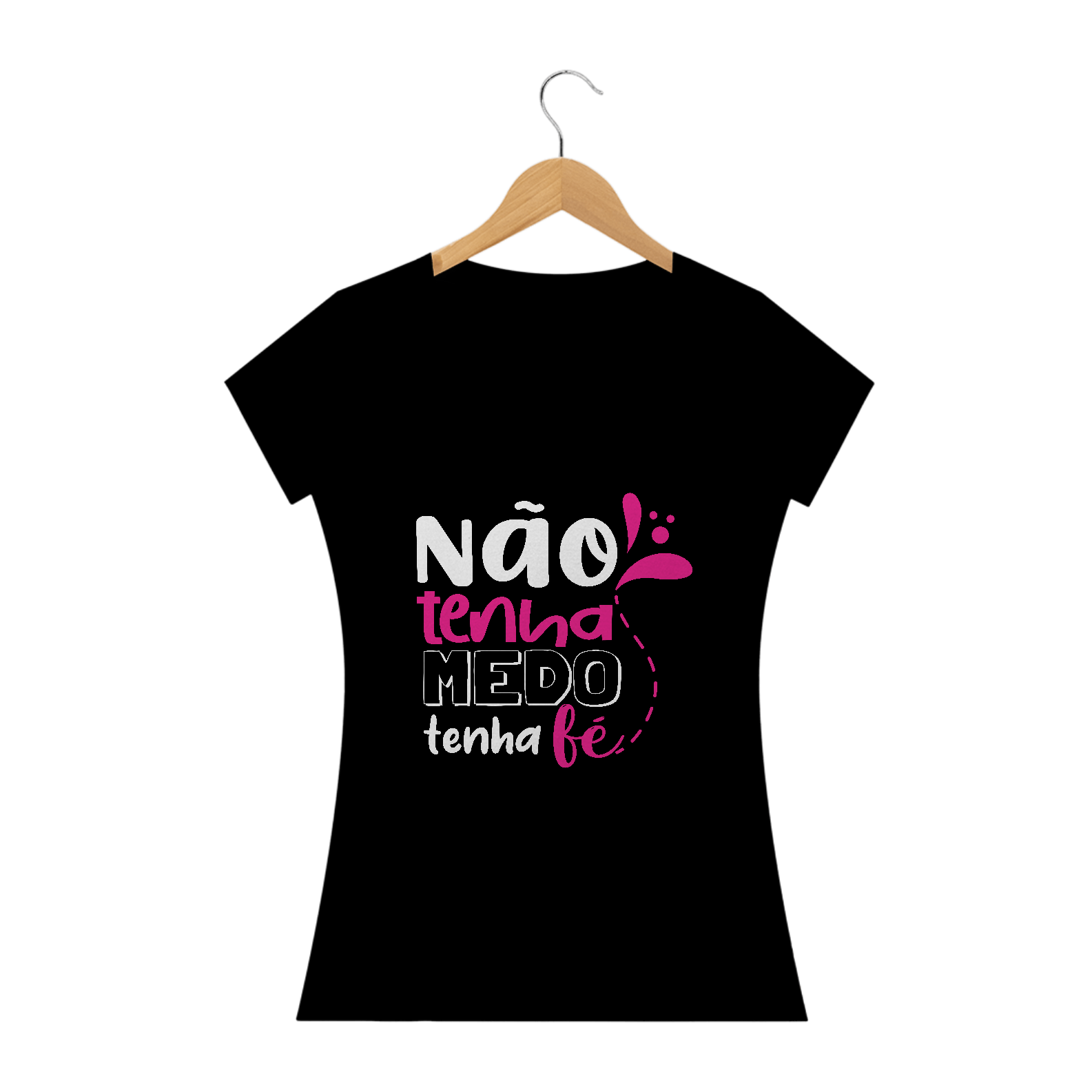 Nome do produto: Camiseta Baby Long - Tenha´Fé