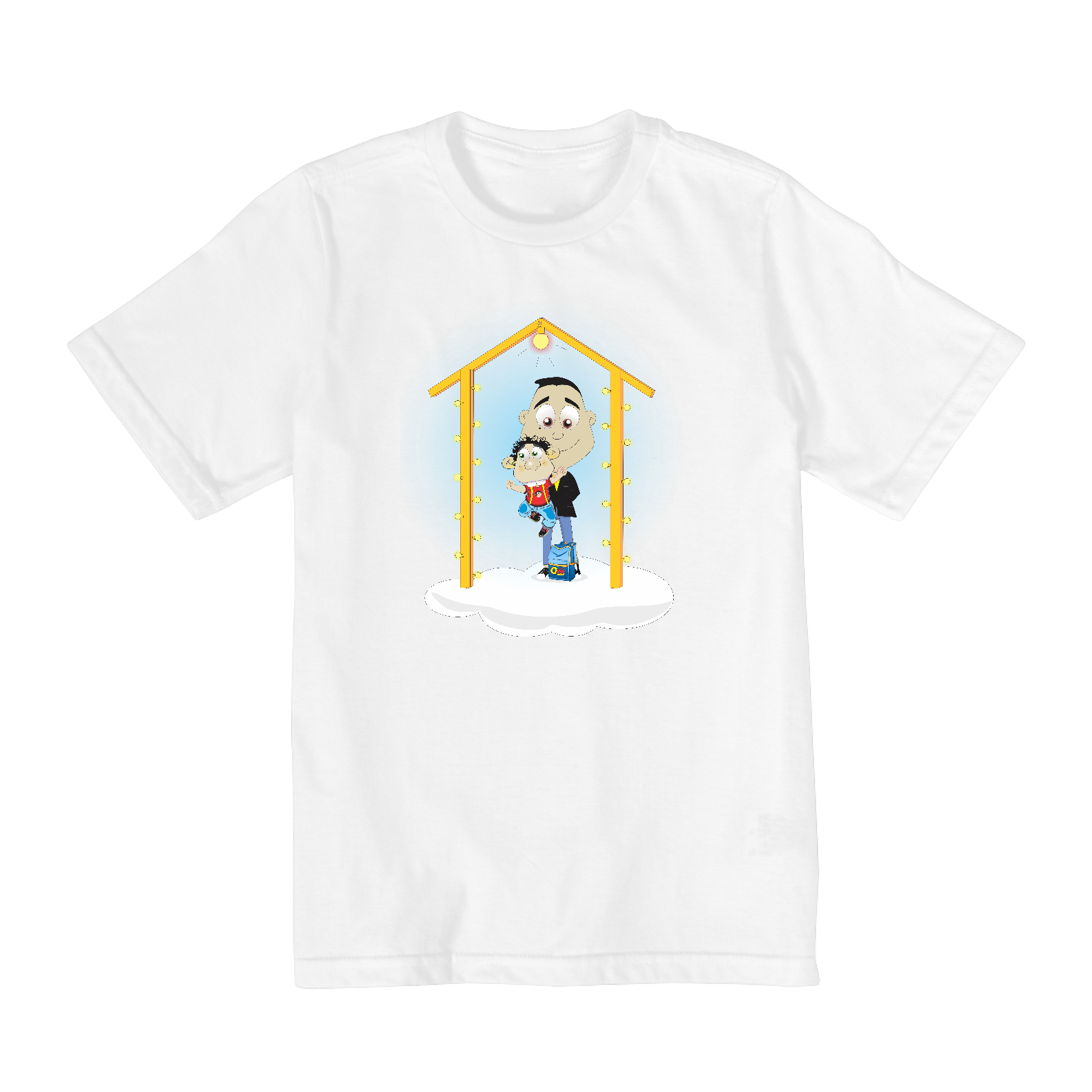 Nome do produto: Camisa Infantil  Ozé e a Porta do Céu