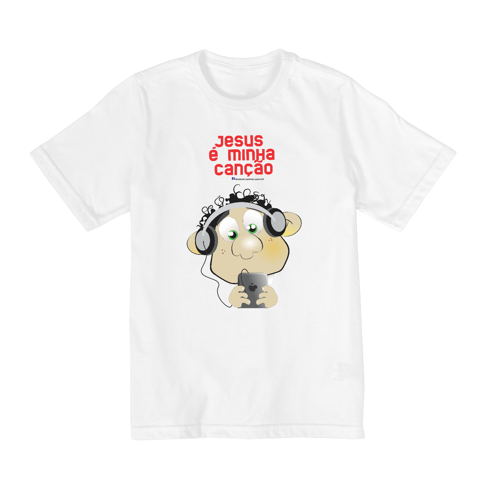 Nome do produto: Camisa Quality Infantil (2 à 8 ) Ozé Jesus é a minha Canção