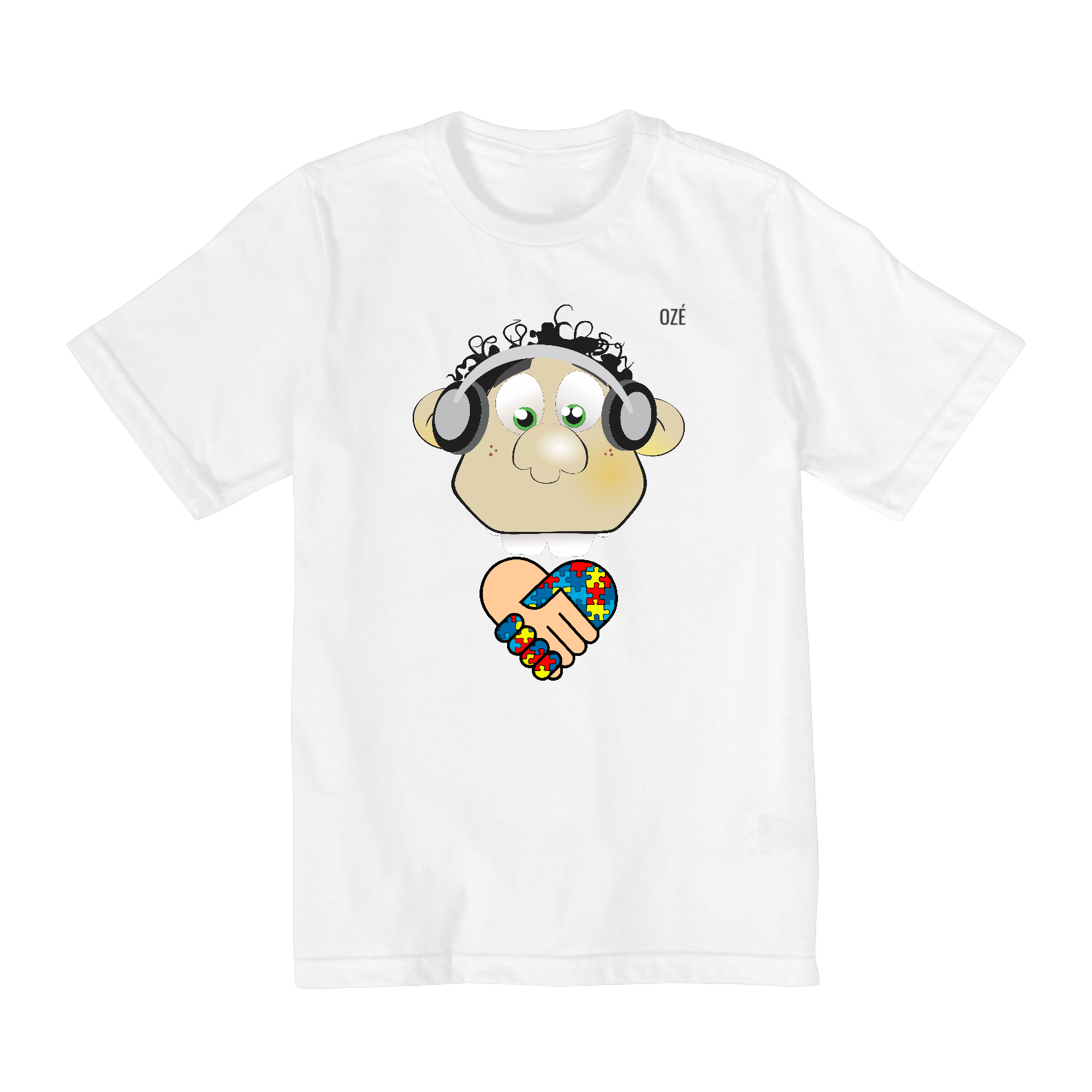 Nome do produto: Camisa Infantil Ozé e Família: Tema Especial : A U T I S M O