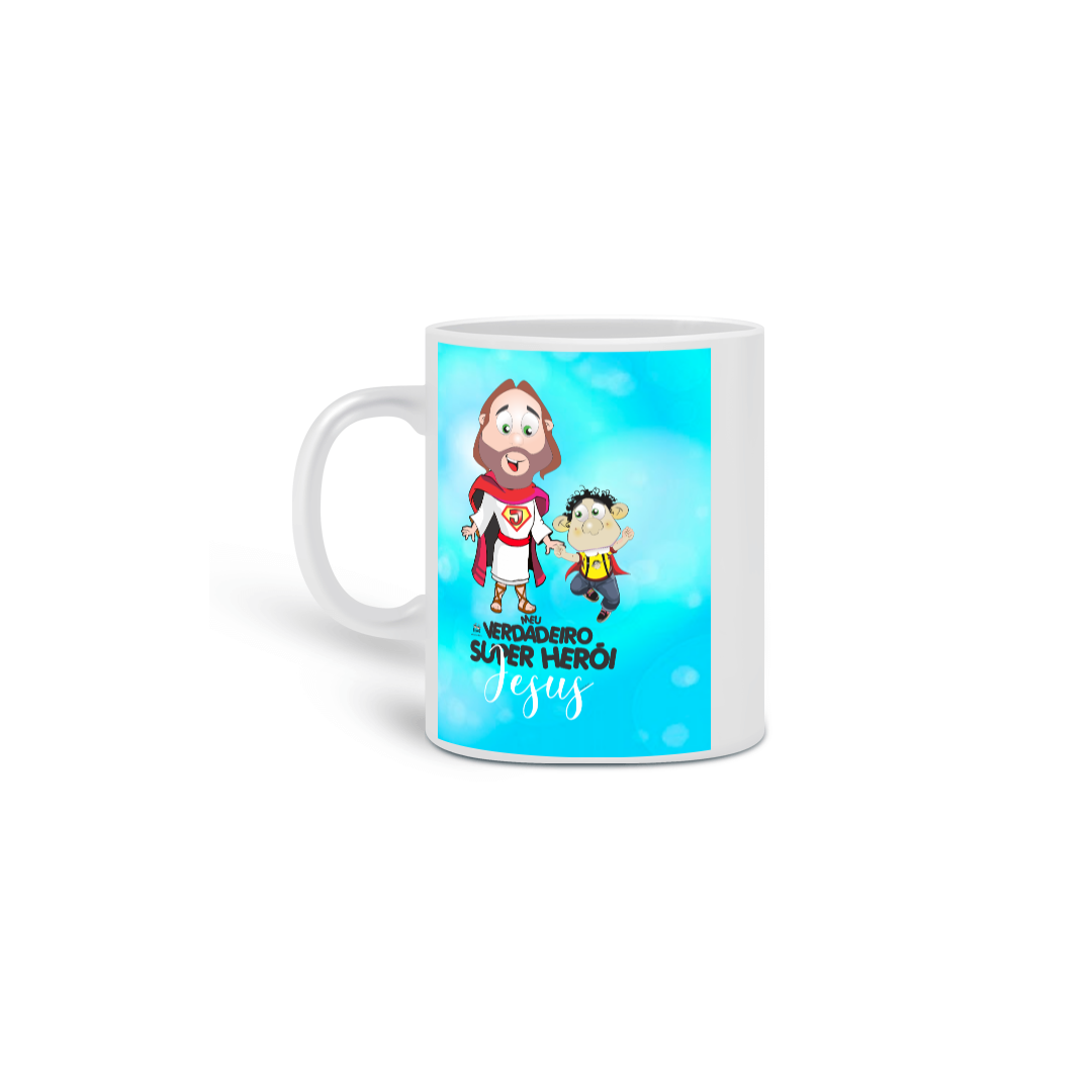 Nome do produto: Caneca  Ozé Jesus Super Herói