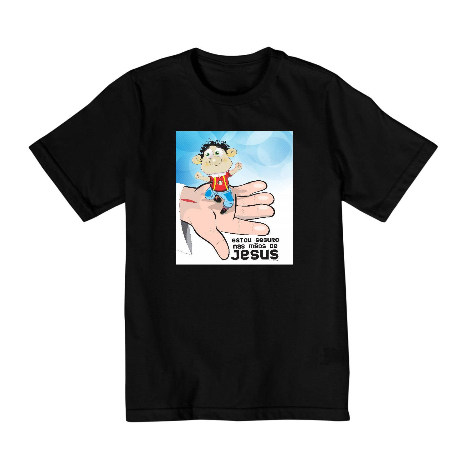 Nome do produto: Camisa QUALITY Infantil Ozé, seguro nas mãos de Jesus