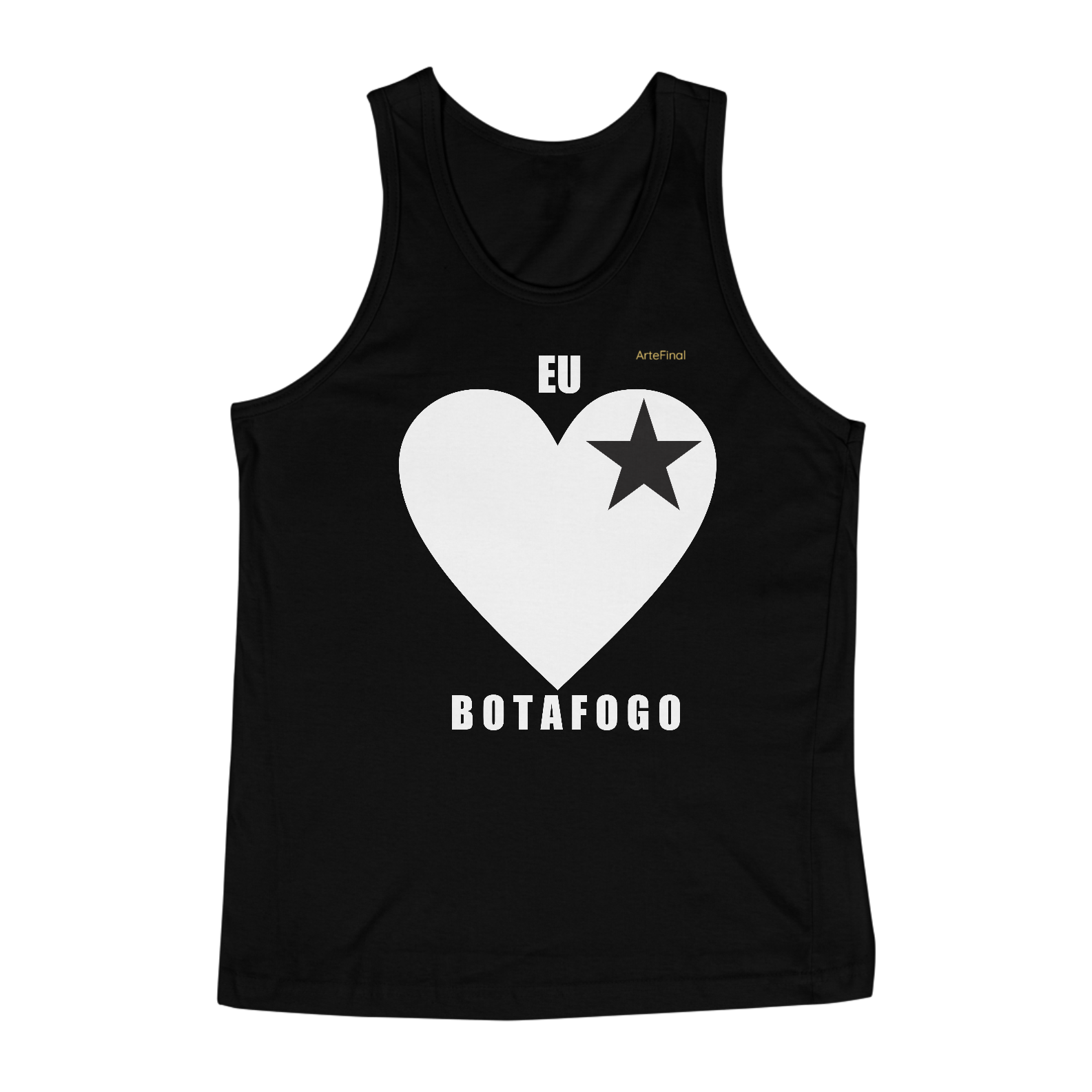 Nome do produto: Regata Masc. PRETA  BOTAFOGO  GLORIOSO