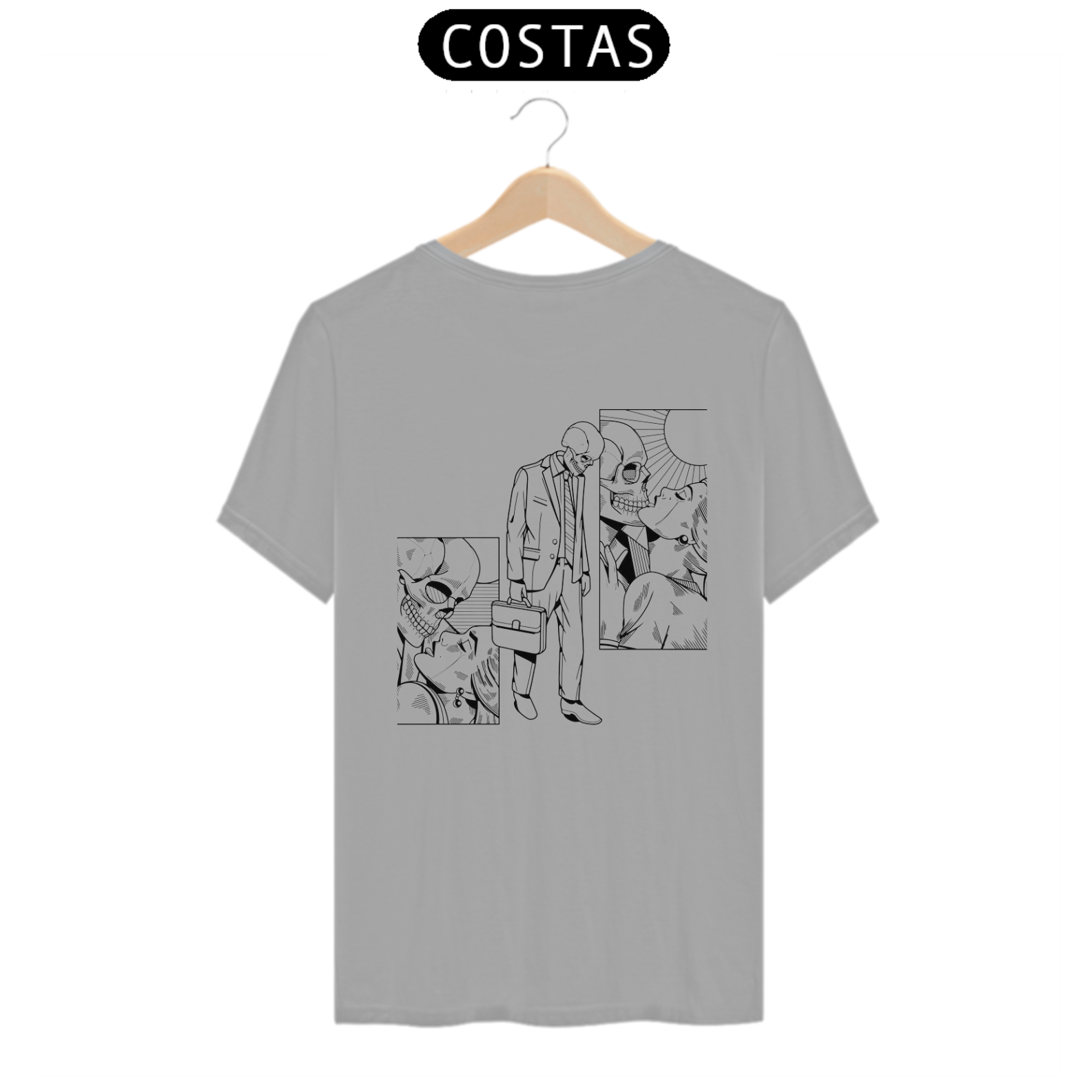 Nome do produto: T-Shirt StreetWear Skull Job