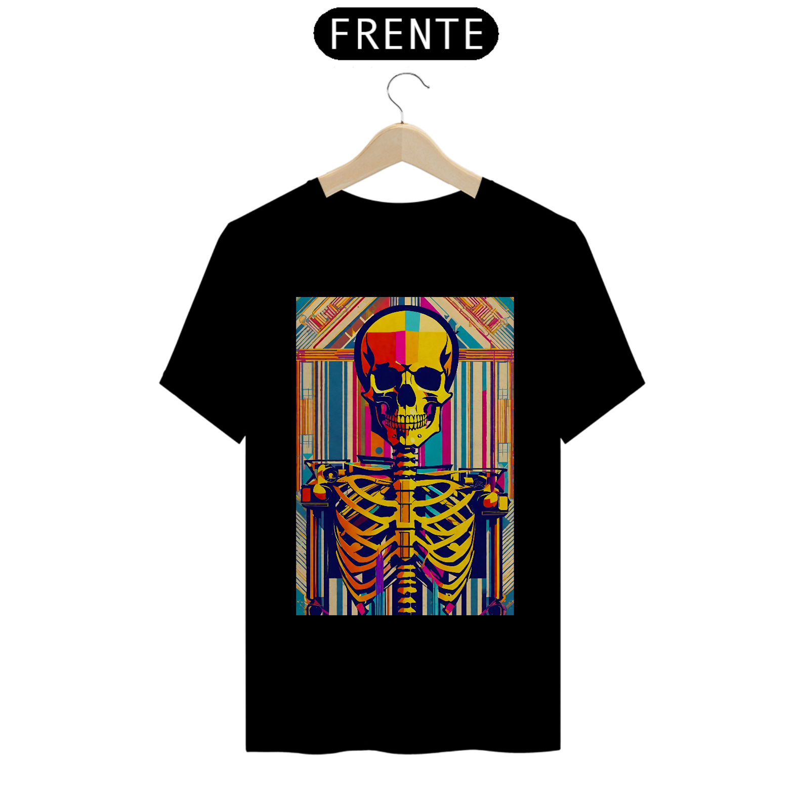 Nome do produto: T-Shirt Skull Art StreetWear