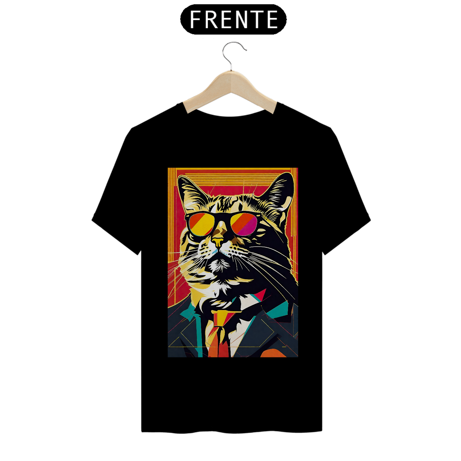 Nome do produto: T-Shirt Gato Presidente Streetwear