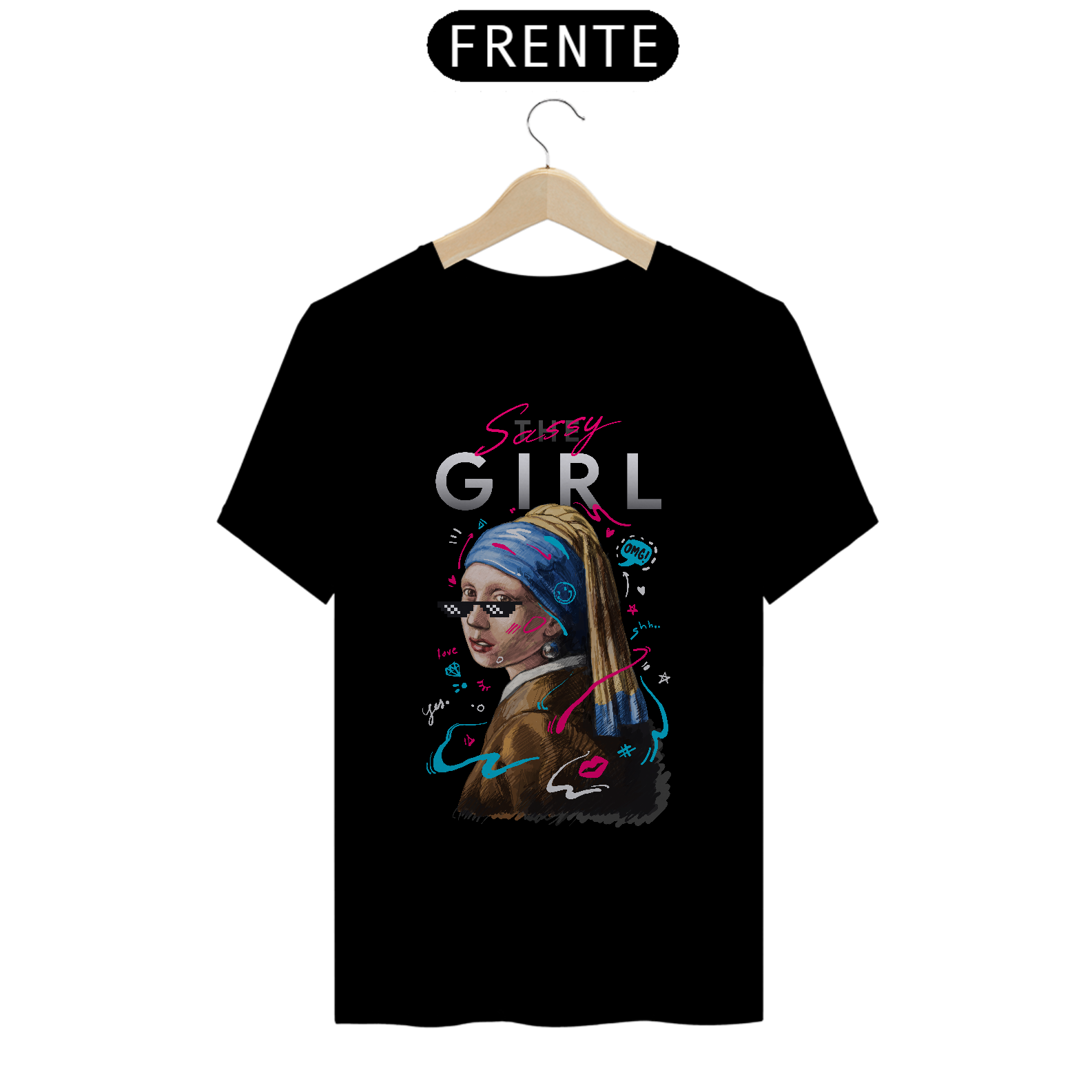 Nome do produto: Camiseta art girl