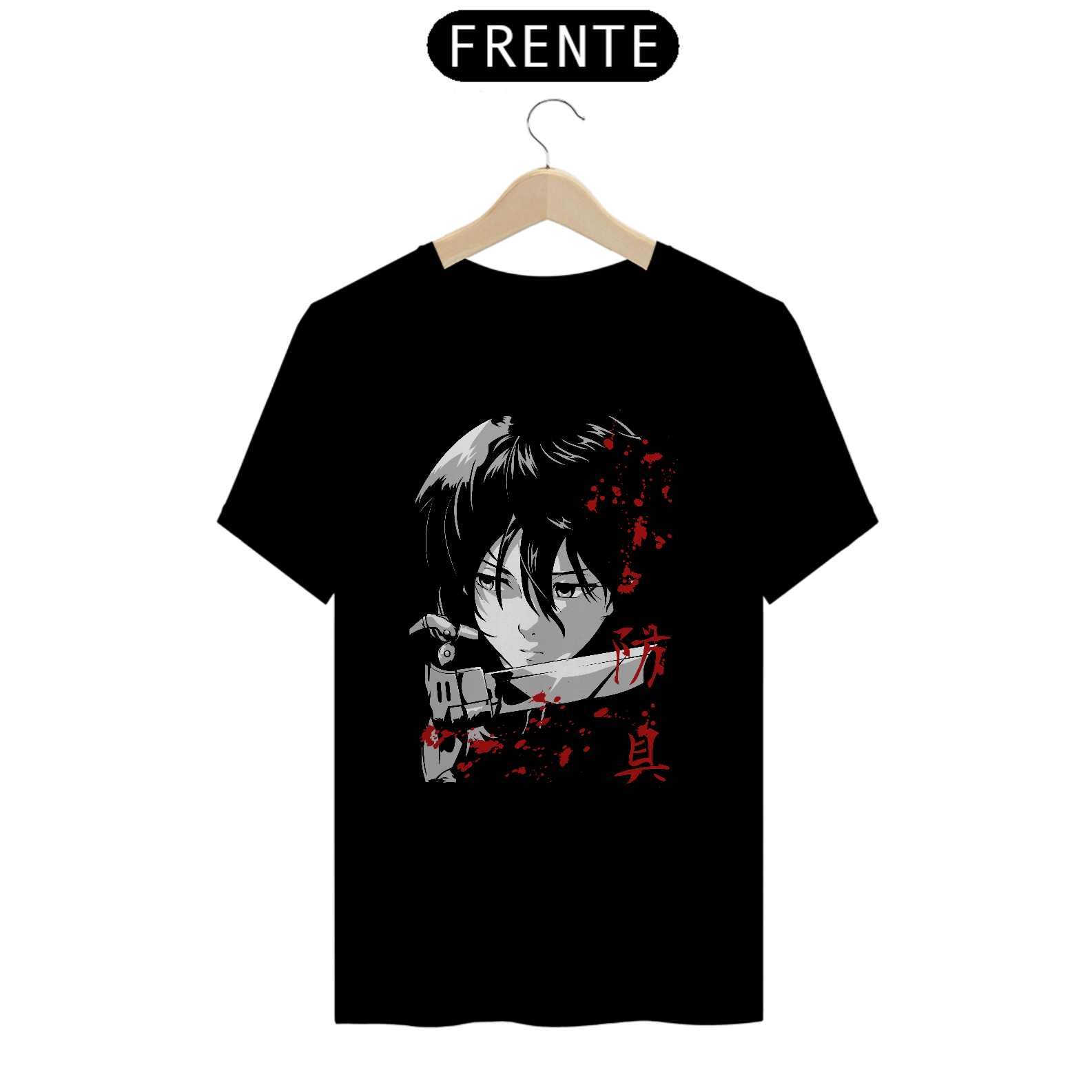 Nome do produto: Camiseta preta mikasa attack on titan
