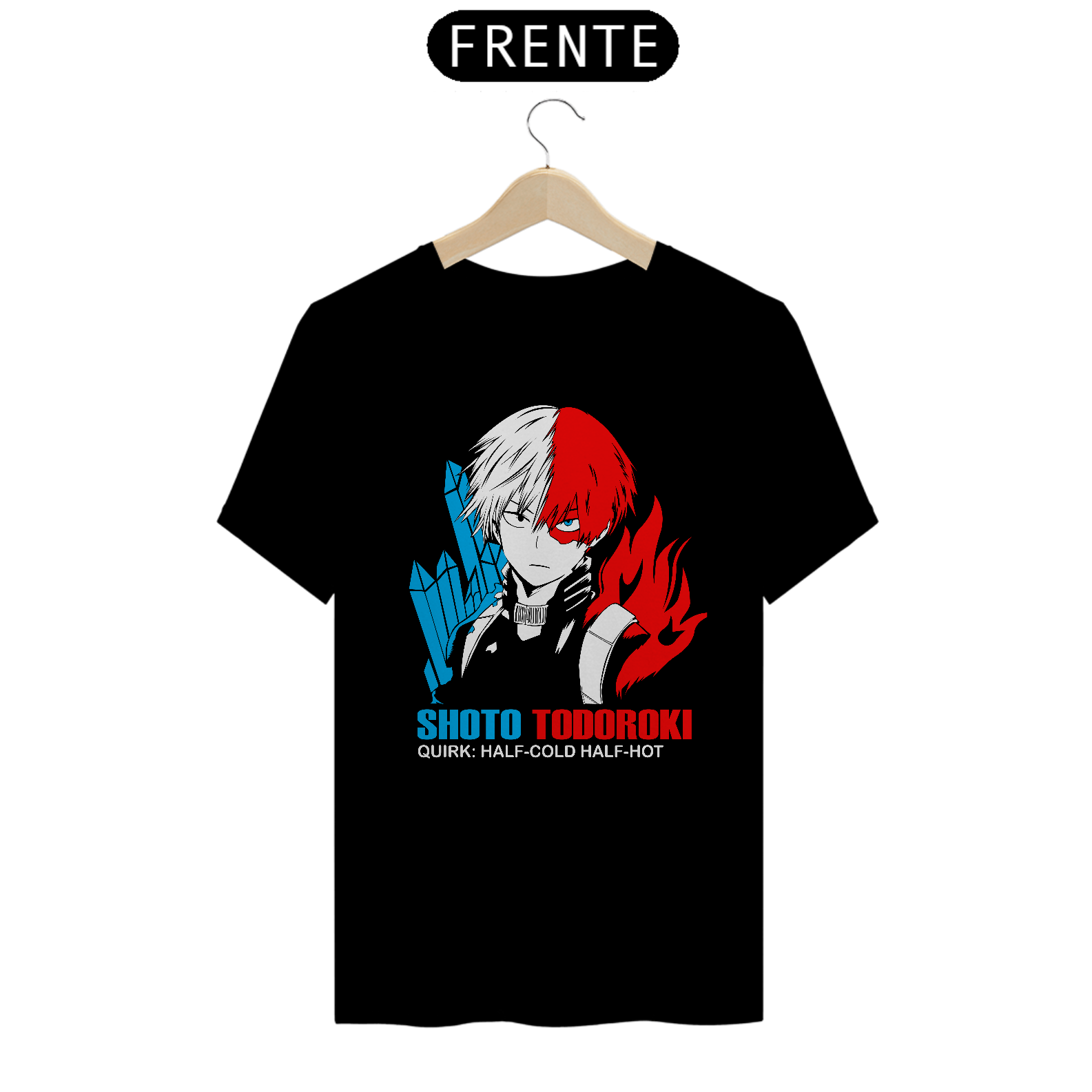 Nome do produto: Camiseta shoto my hero academia preta