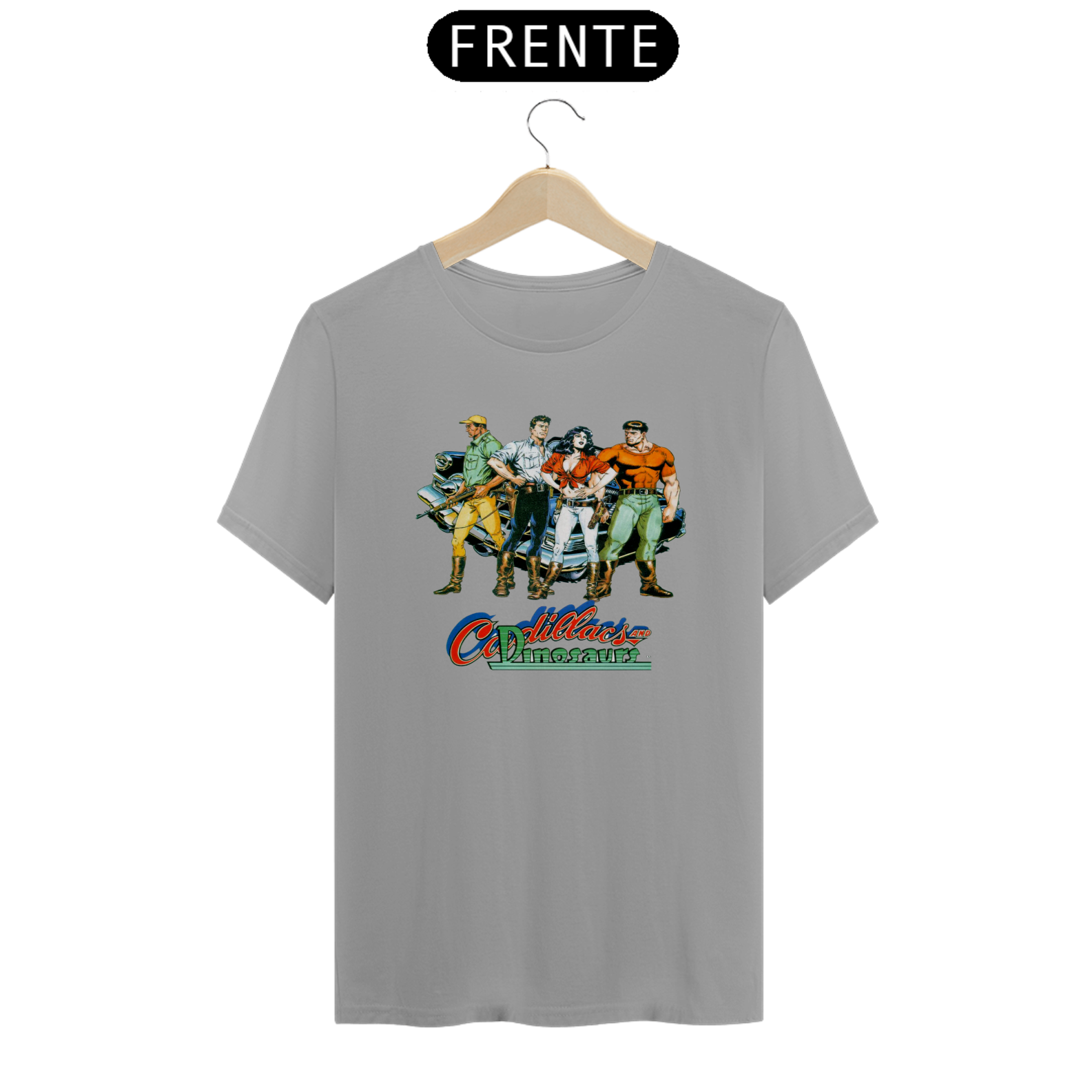 Nome do produto: T-Shirt Quality- Cadillacs and Dinosaurs