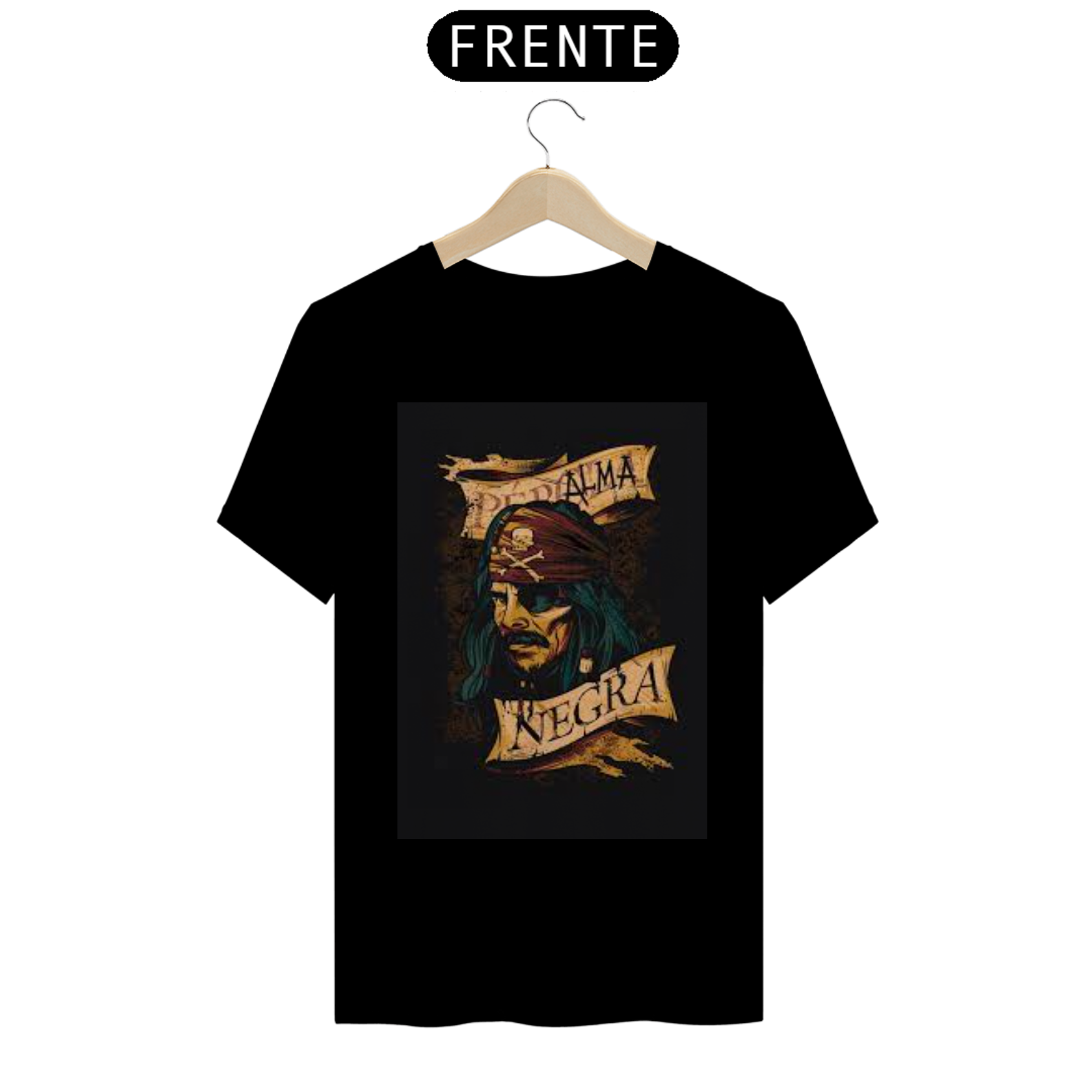 Nome do produto: T-Shirt Quality - Pirata Alma Negra