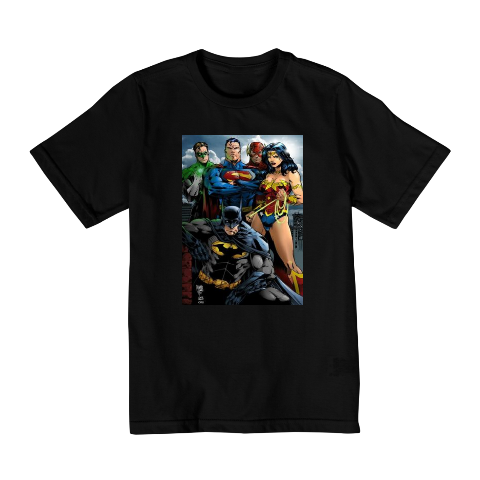 Nome do produto: Camiseta Infantil ( 2 a 8) Liga da Justiça