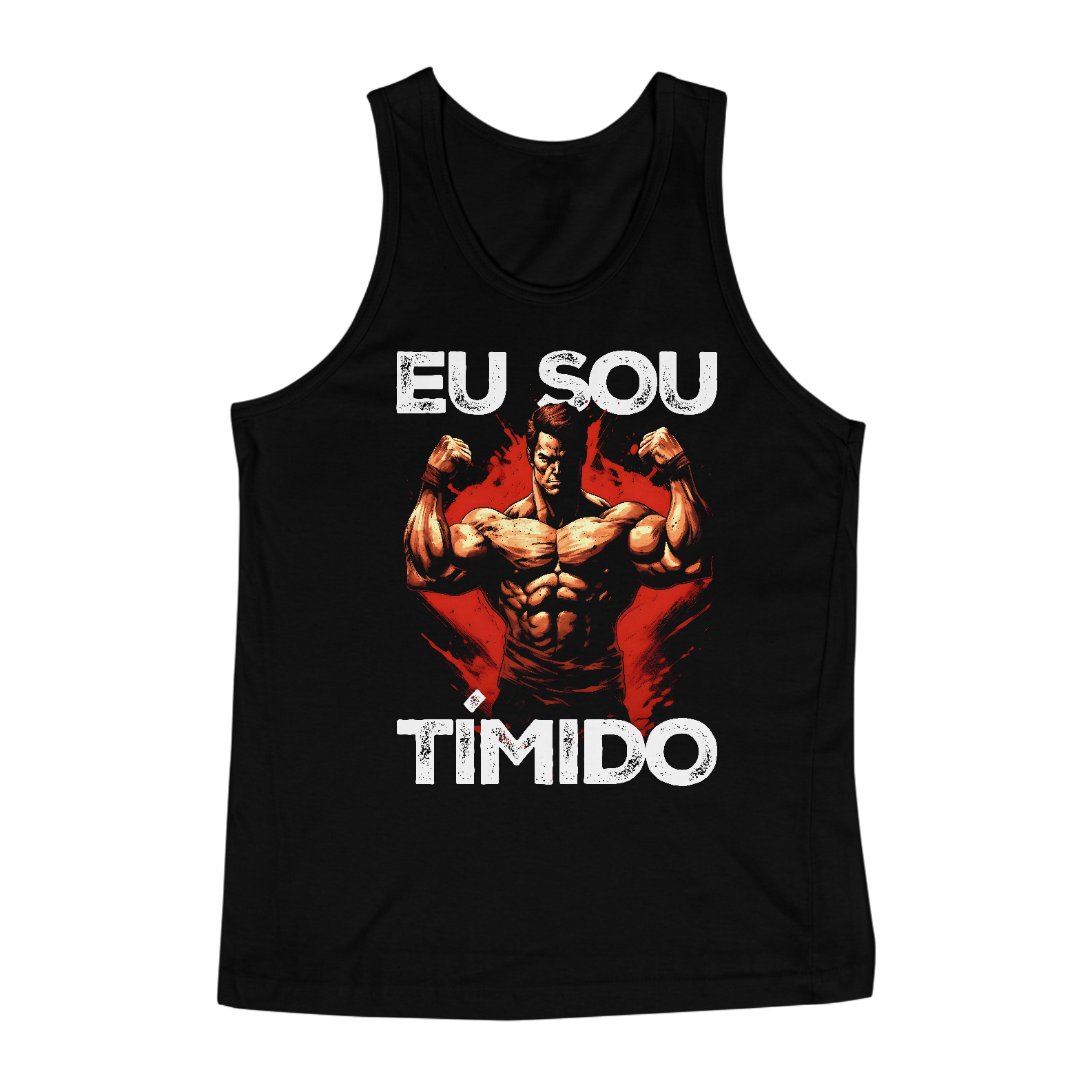 Camiseta regata - Eu sou Tímido.