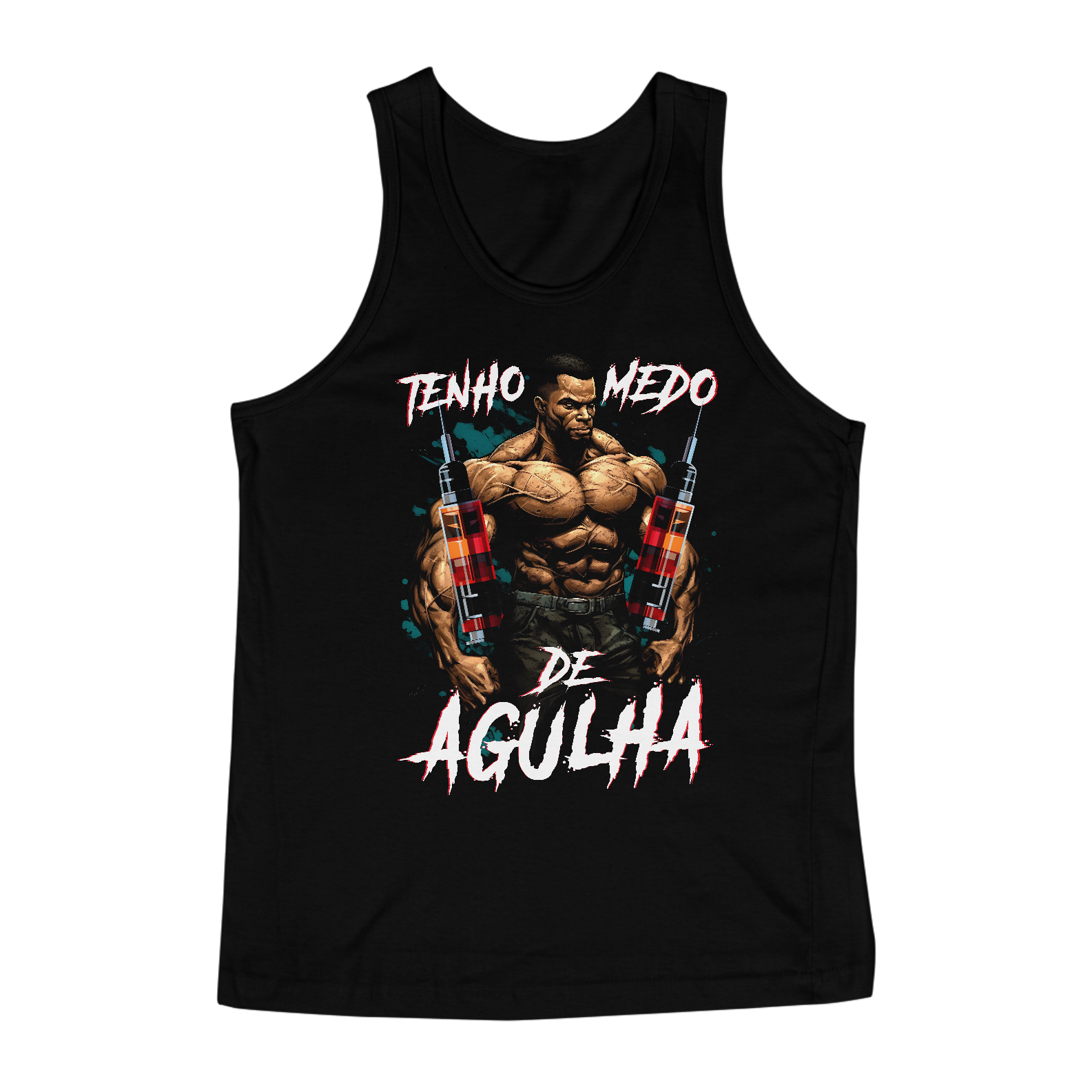 Camiseta Regata - Tenho Medo de Agulha.