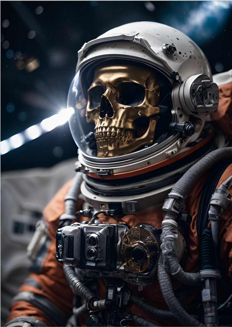 Nome do produto: Pôster Caveira na lua