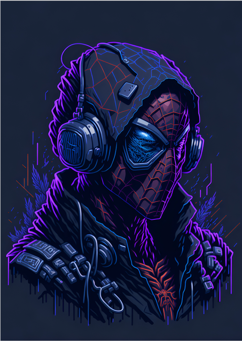 Nome do produto: Pôster Homem-aranha neon