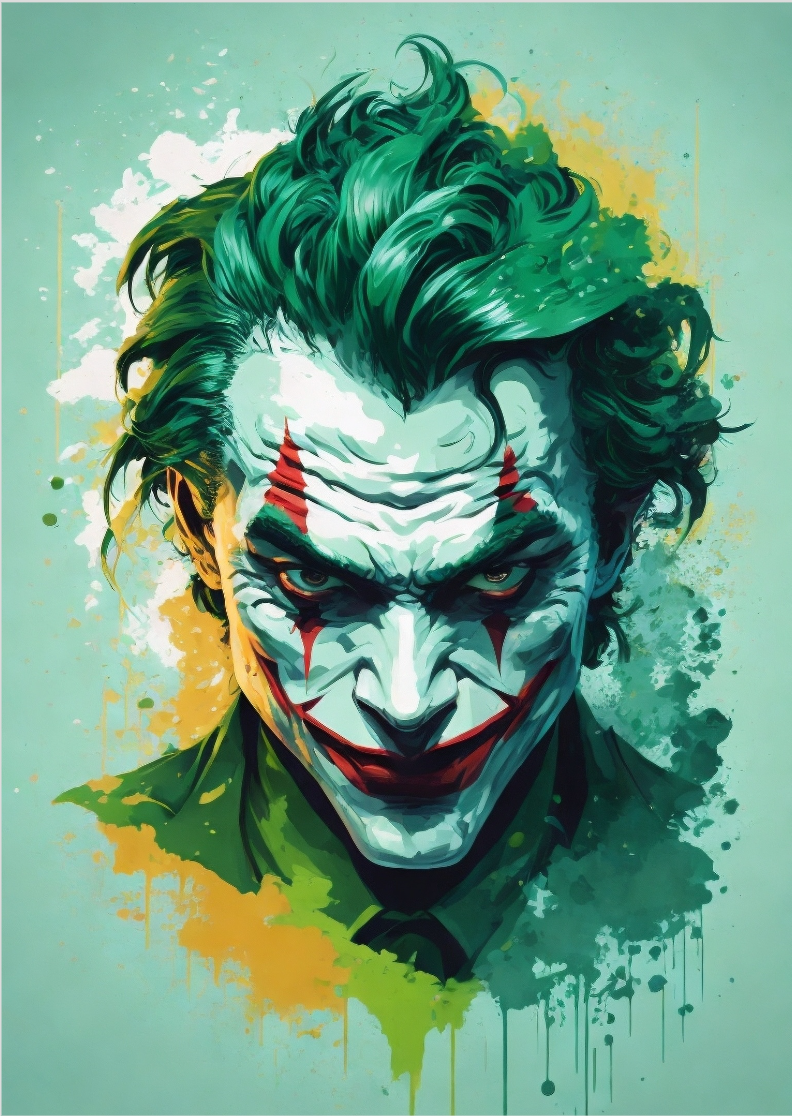 Nome do produto: Pôster coringa fundo verde 