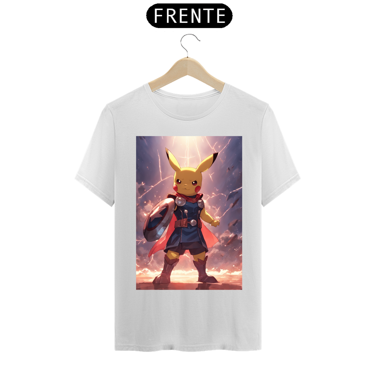 Nome do produto: Camiseta Pikachu super herói