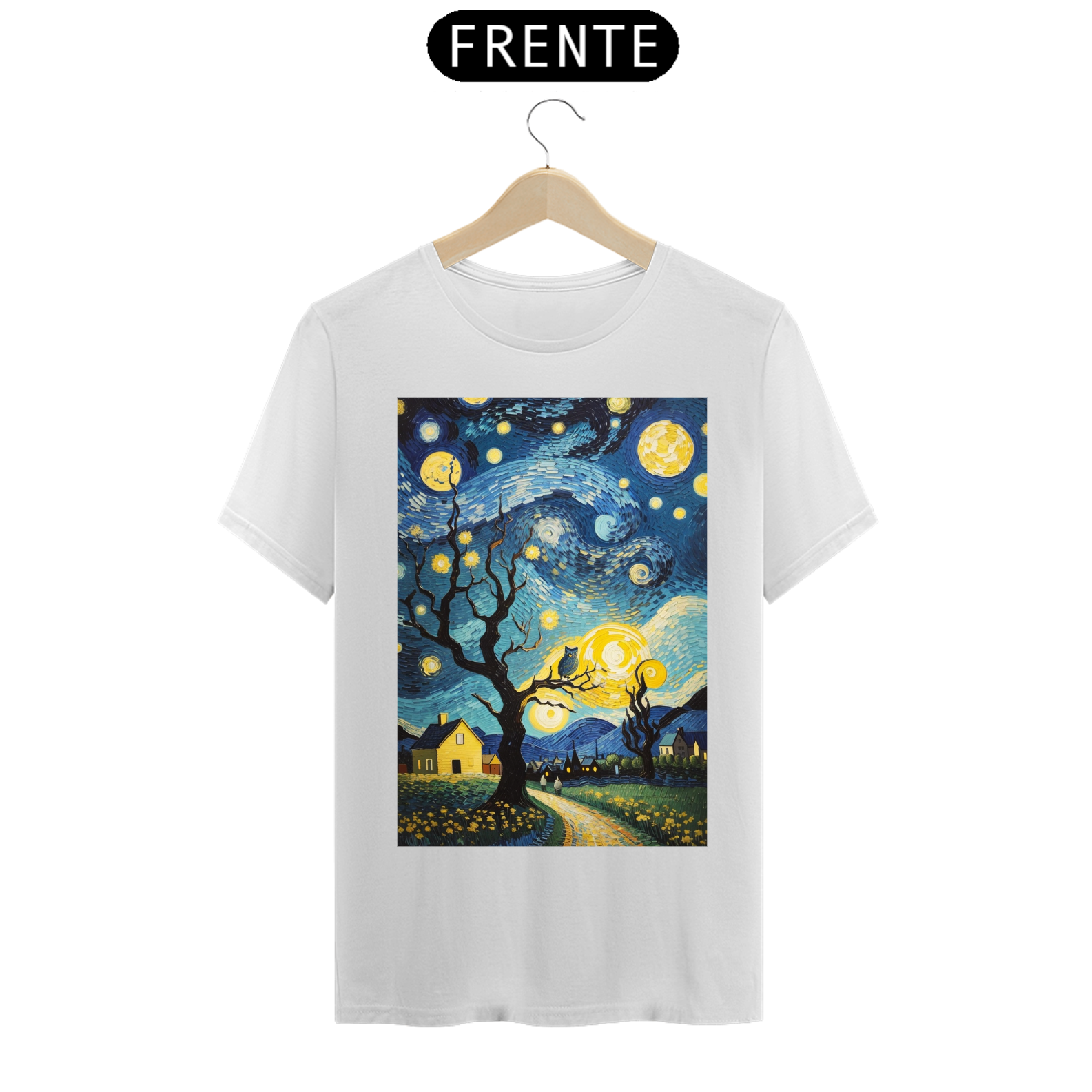 Nome do produto: Camiseta céu estrelado feliz