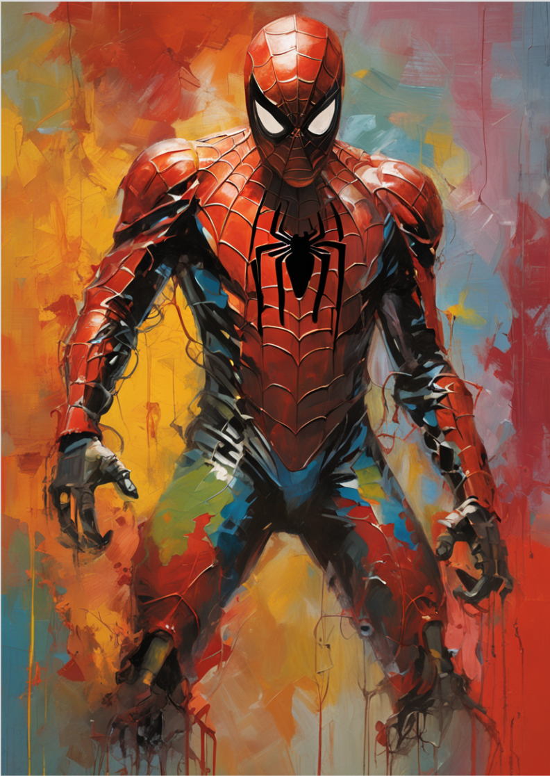 Nome do produto: Pôster pintura homem aranha