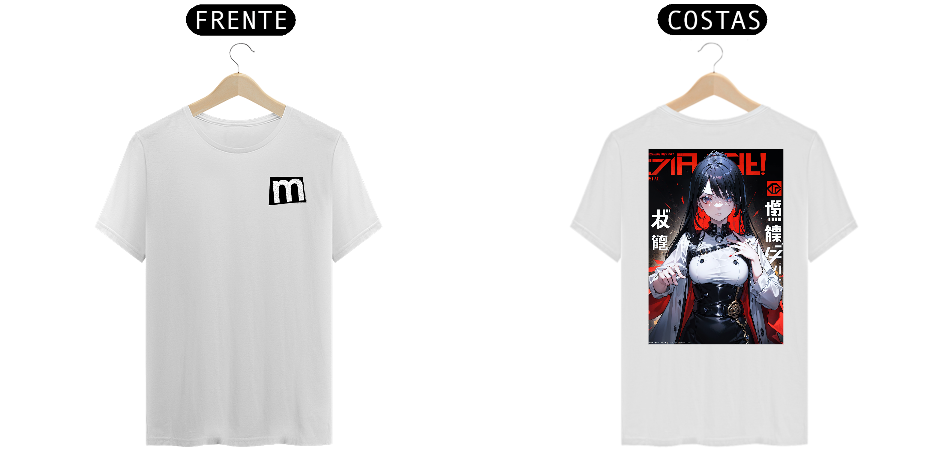 Nome do produto: Camiseta capa de anime branca
