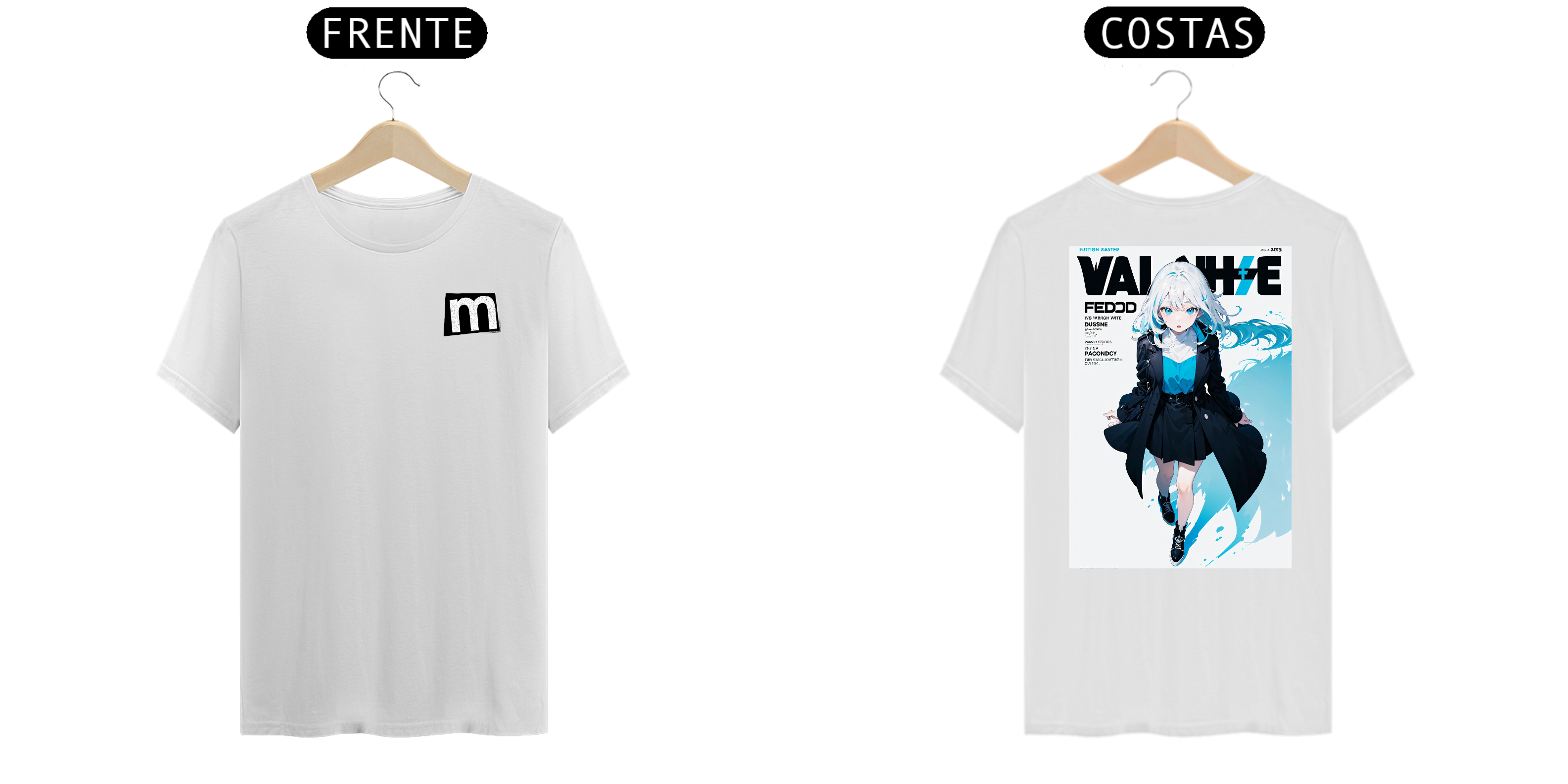 Nome do produto: Camiseta capa de anime branca