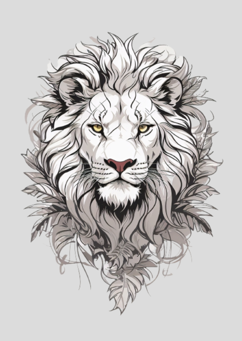 Nome do produto: Pôster leão P&B