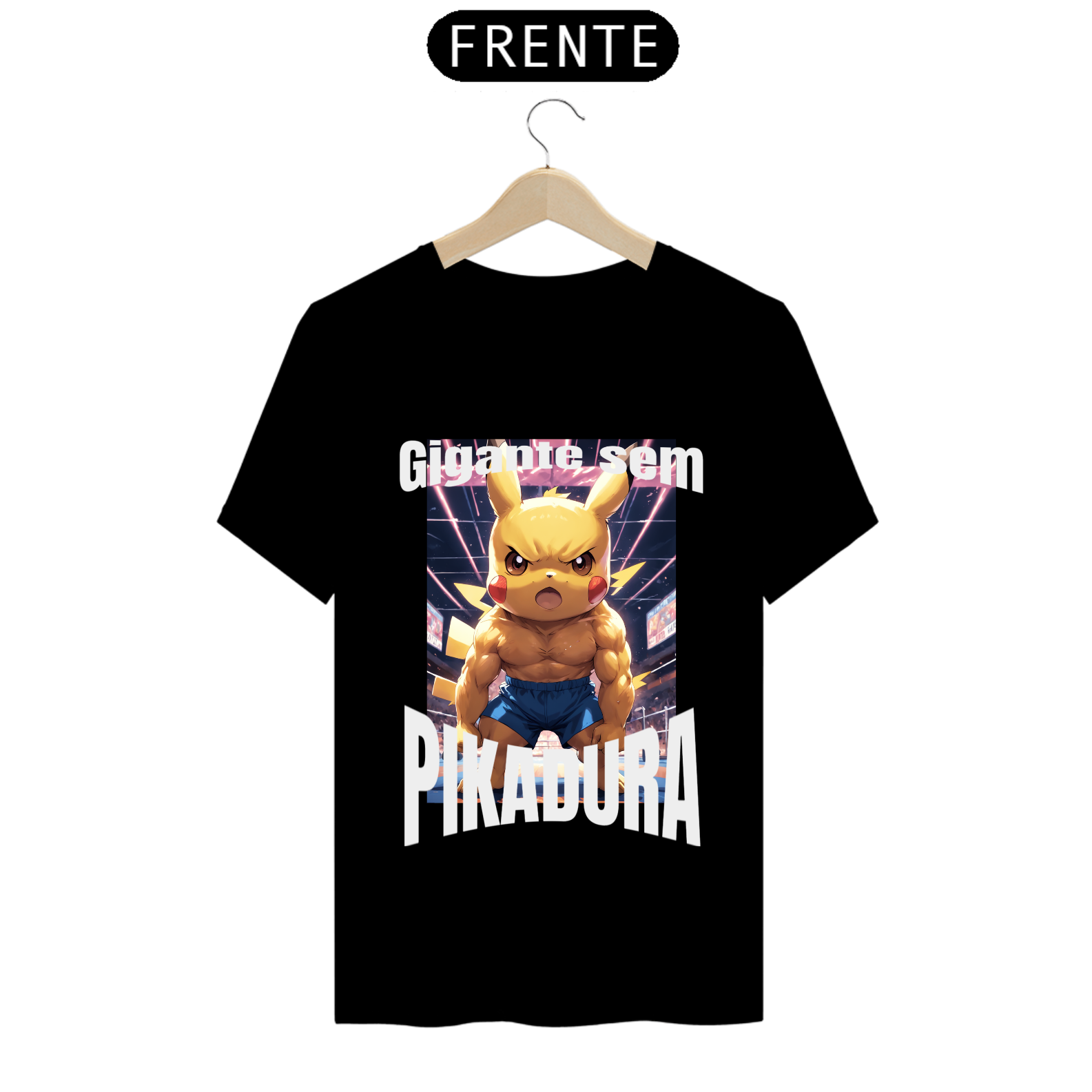 Nome do produto: Camiseta pikachu gigante sem pikadura