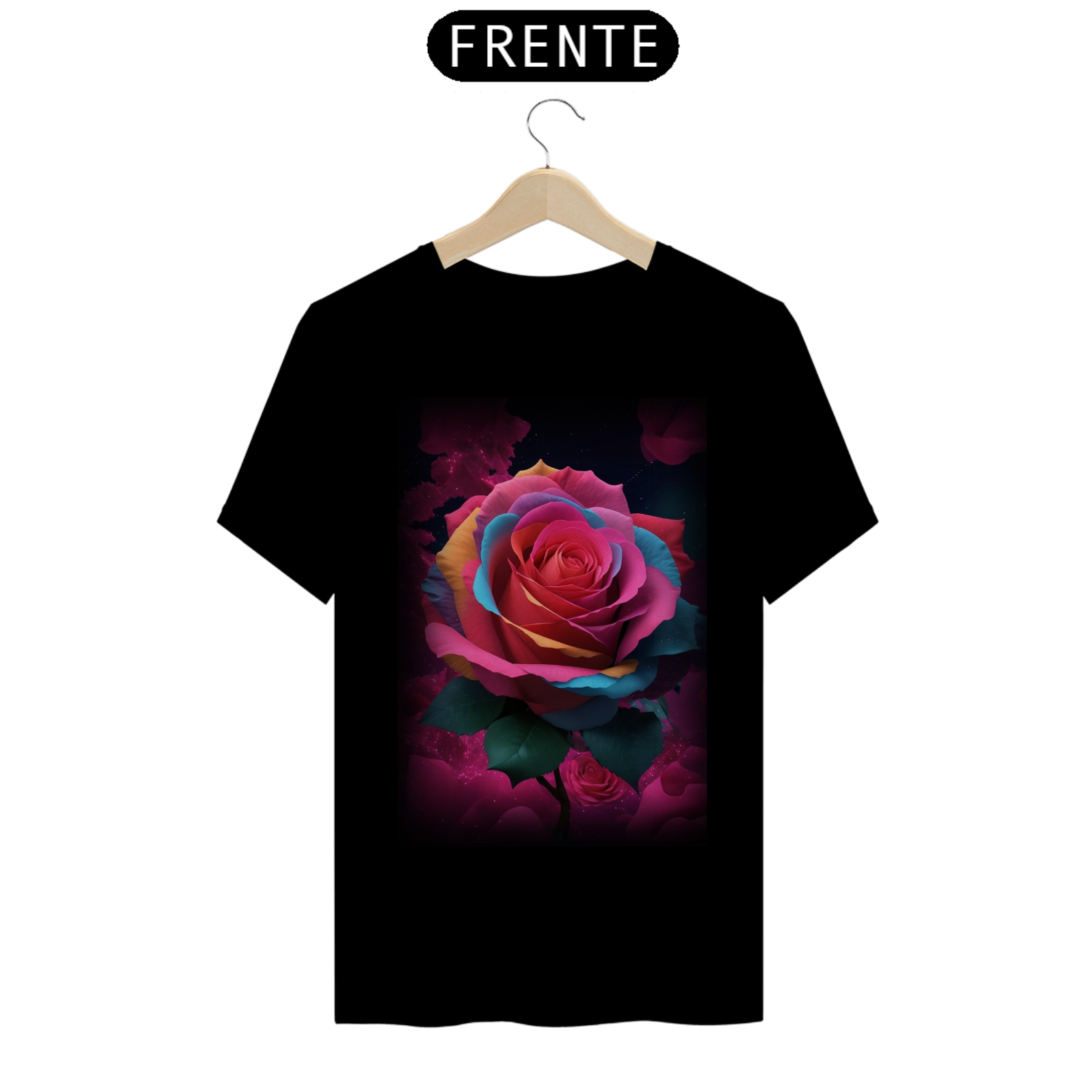 Nome do produto: T-SHIRT QUALITY | ROSA ARCO-IRIS