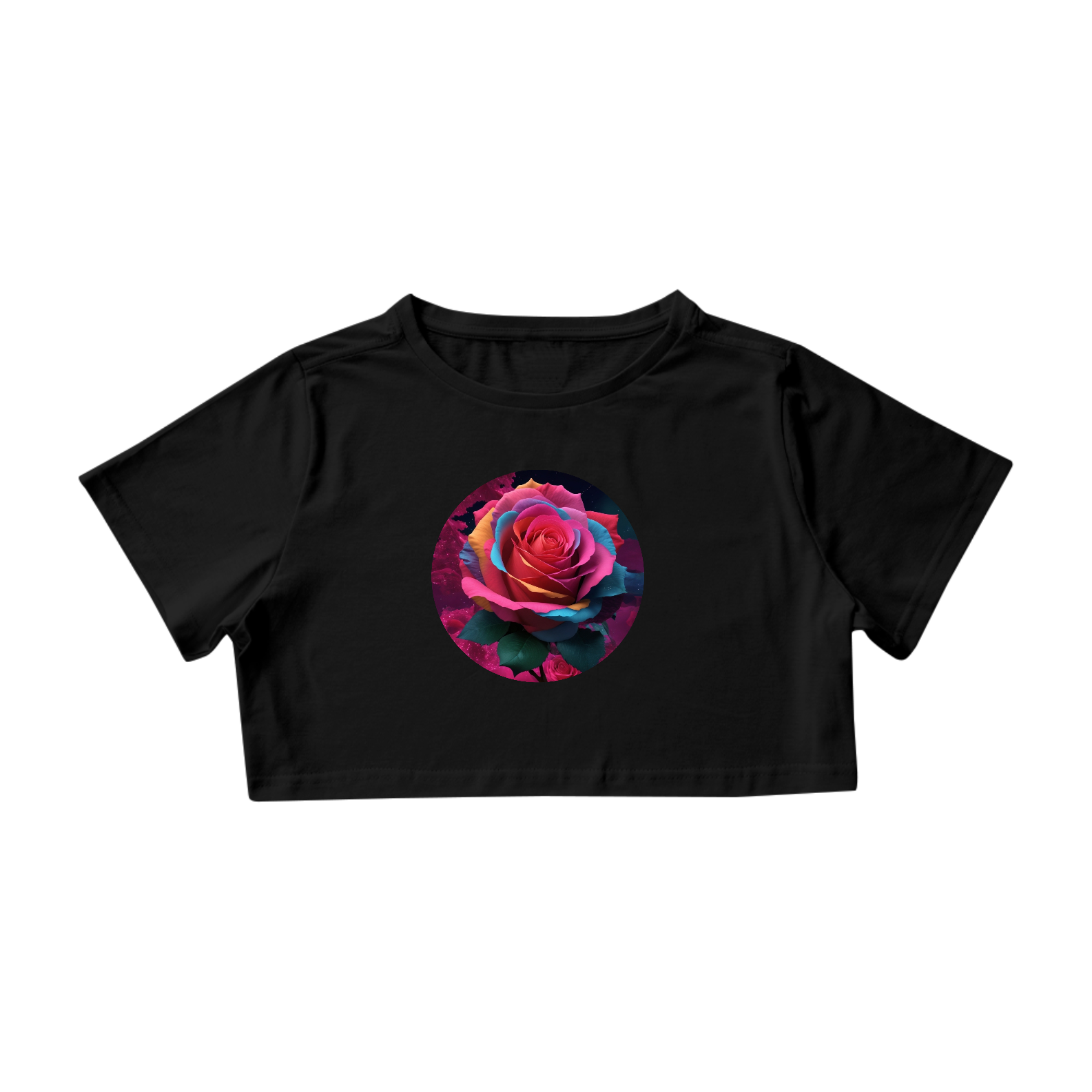 Nome do produto: Cropped | Rosa Arco-iris