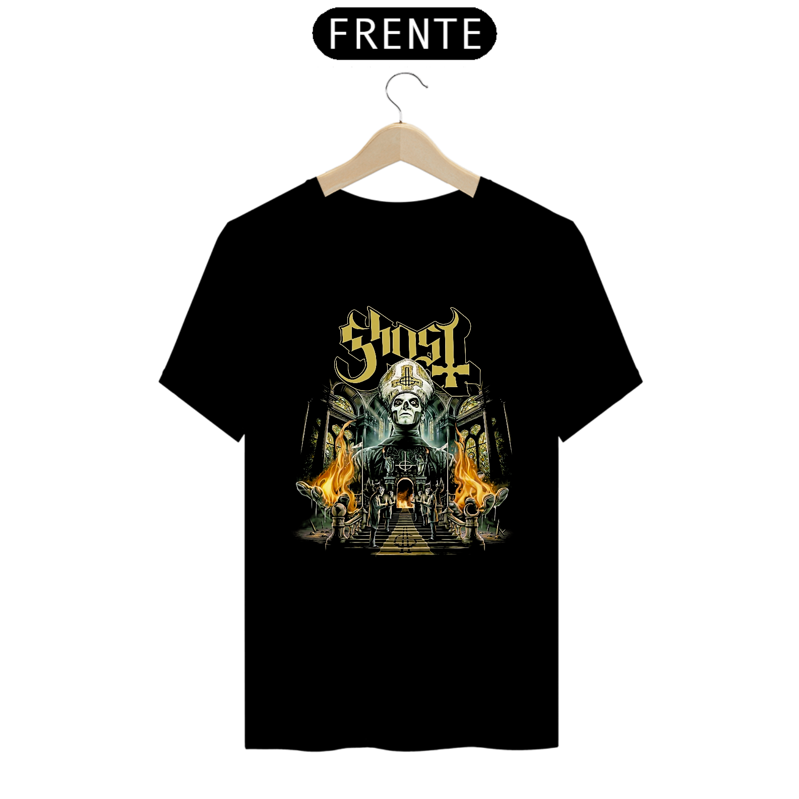 Camiseta Santuário | Estampa Banda Ghost | Rock