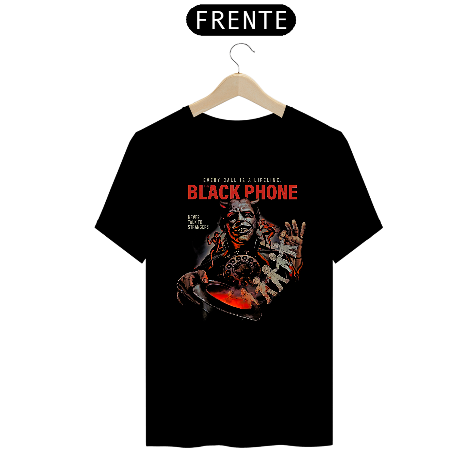 Nome do produto: Camiseta O Telefone Preto Estampa Filme Terror