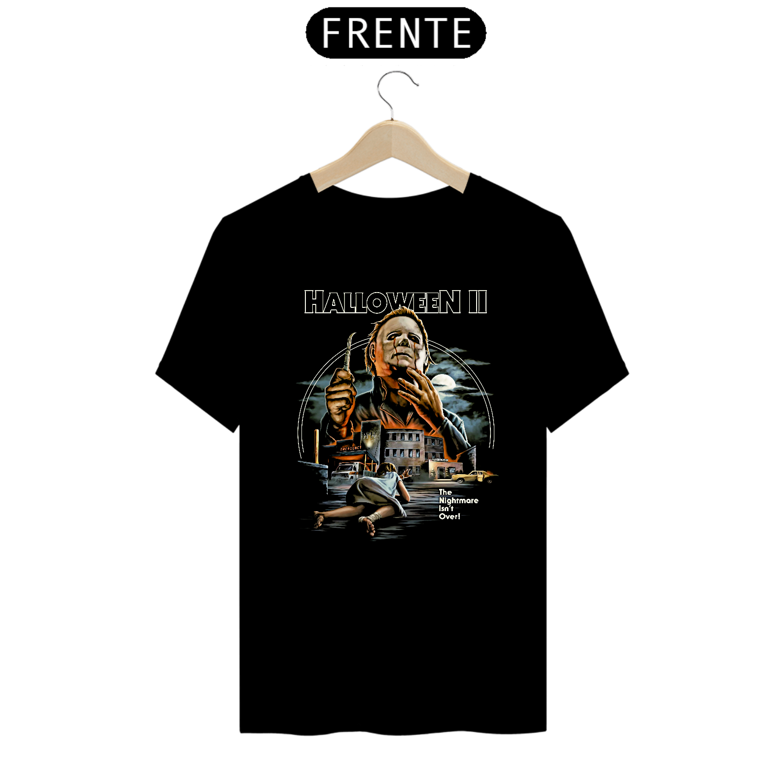 Nome do produto: Camiseta Halloween 2 - O Pesadelo Continua Estampa Filme Terror